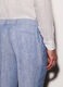 Pantaloni chino slim fit in lino uomo_2