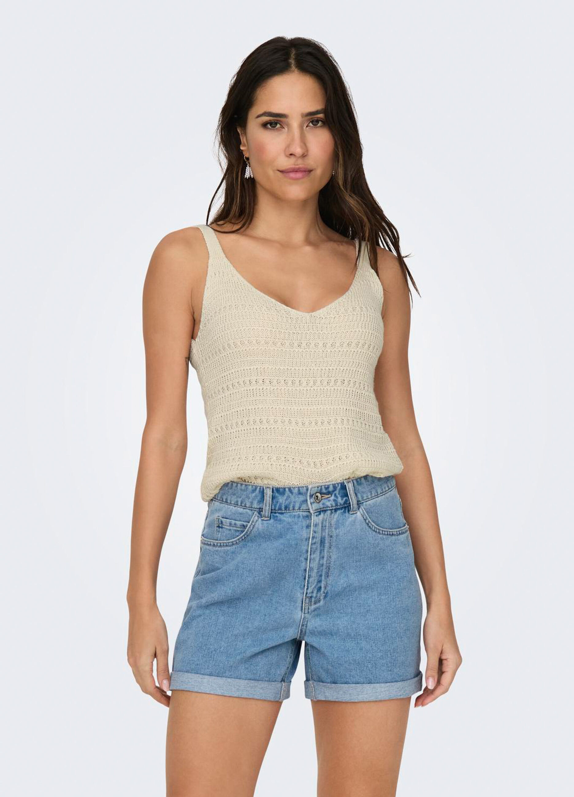 Top tricot in puro cotone donna_2