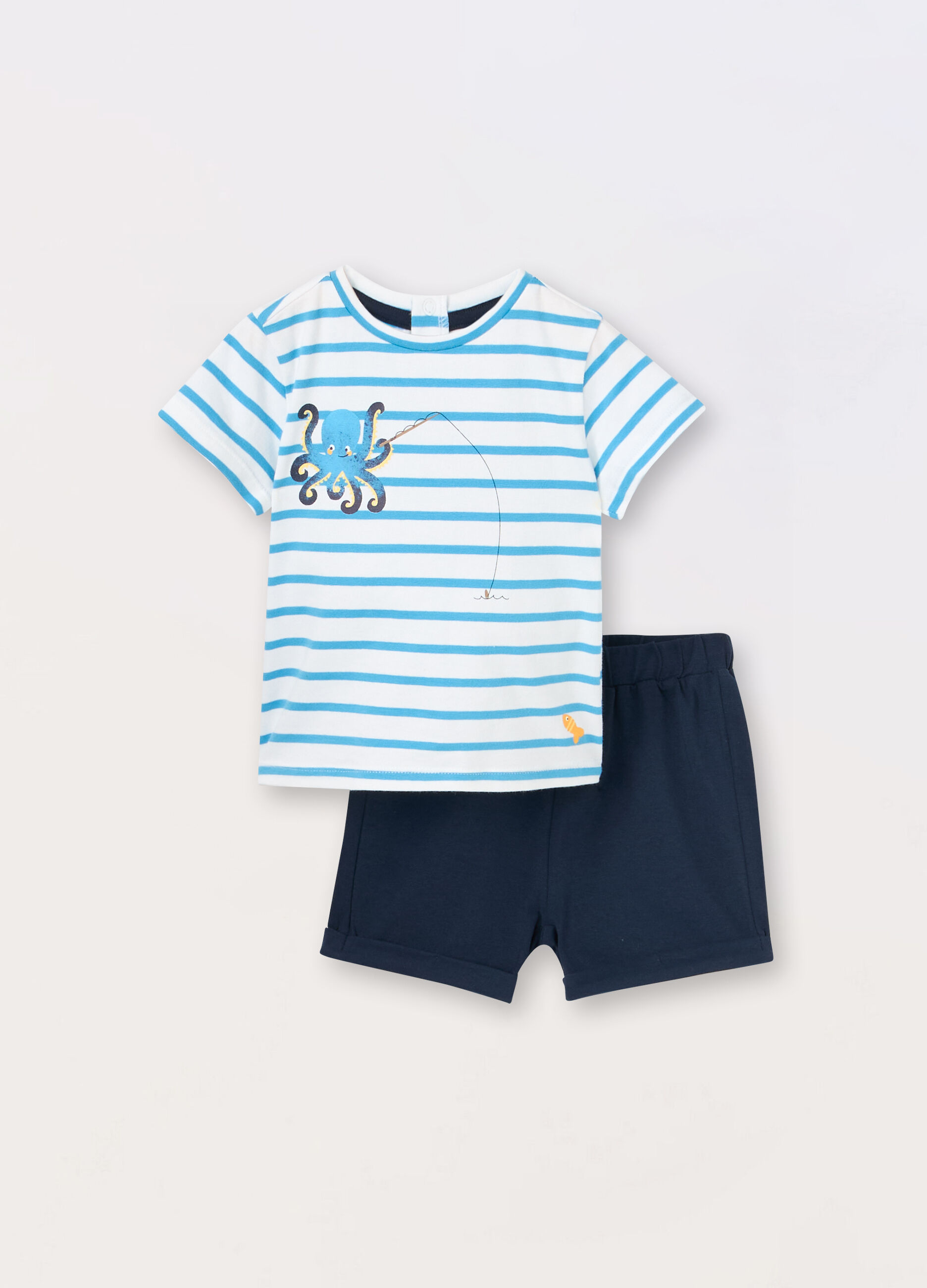 Jogging set in jersey di cotone stretch neonato_0