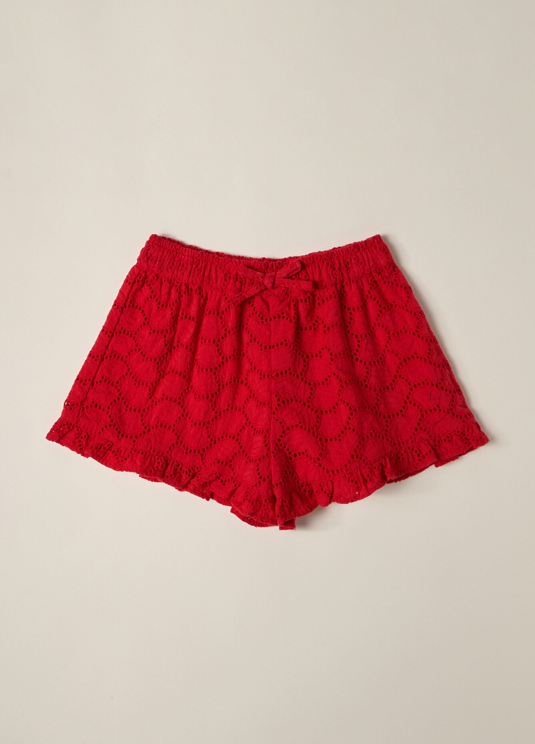 Shorts in puro cotone Sangallo IANA neonata_0