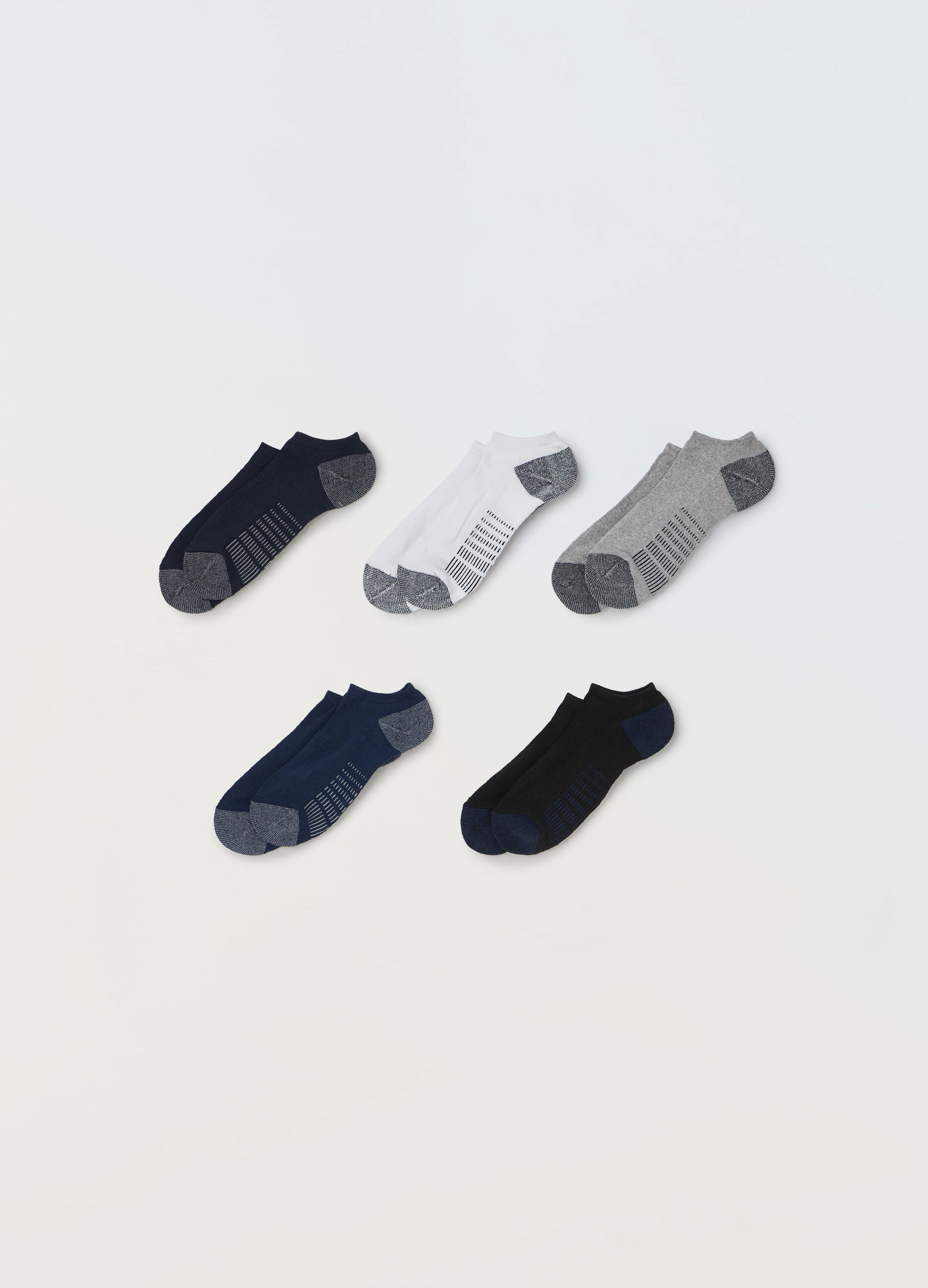 5 pack calzini sportivi in misto cotone uomo_0