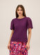 T-shirt in misto cotone lavorato donna_0