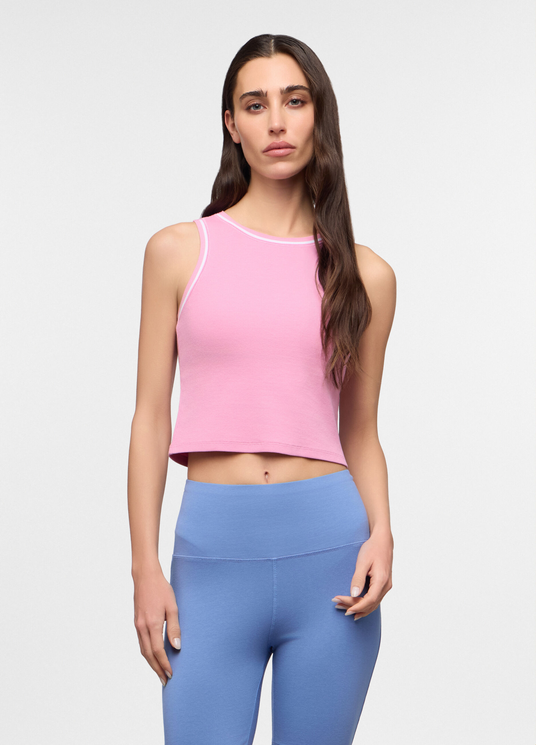 Canotta girocollo stretch donna_0