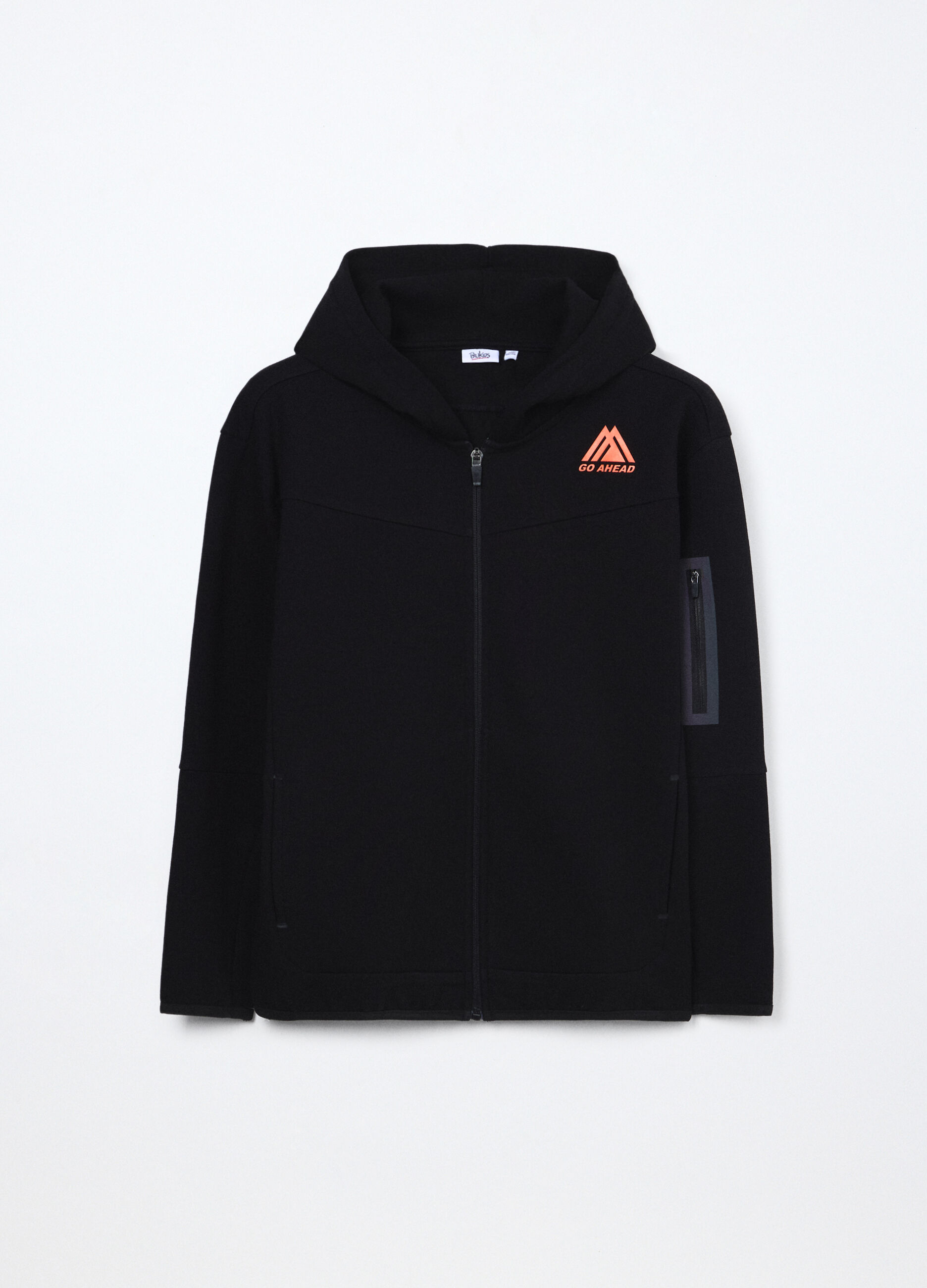 Felpa full zip misto cotone ragazzo_0