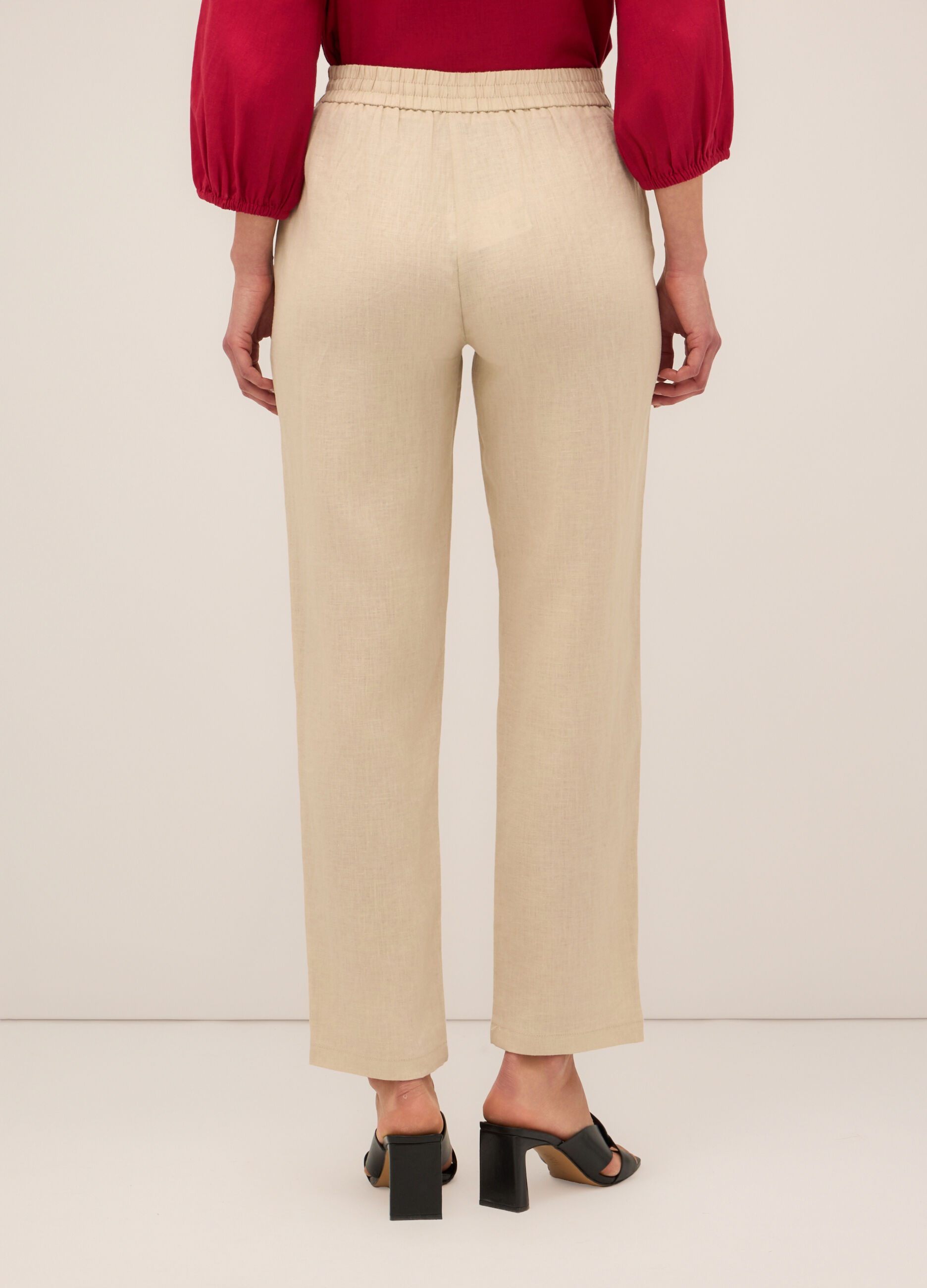 Pantaloni in puro lino donna_1