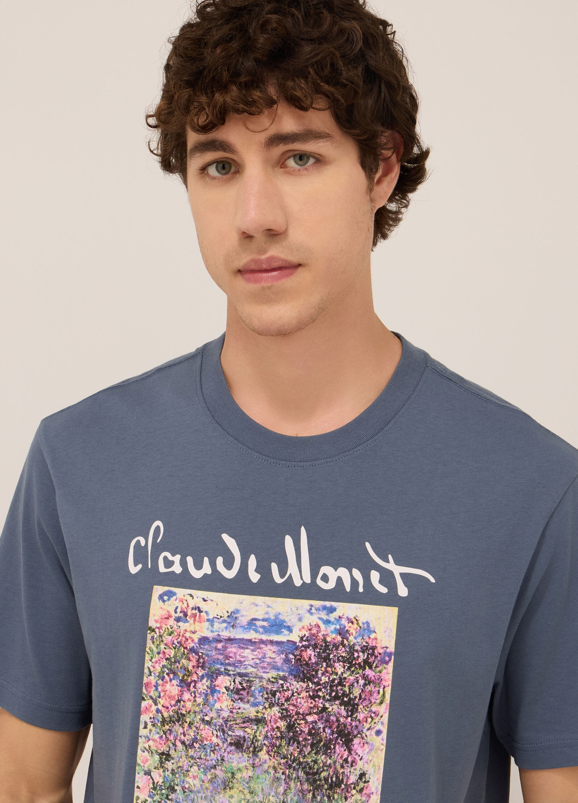 T-shirt in jersey di cotone con stampa uomo_2