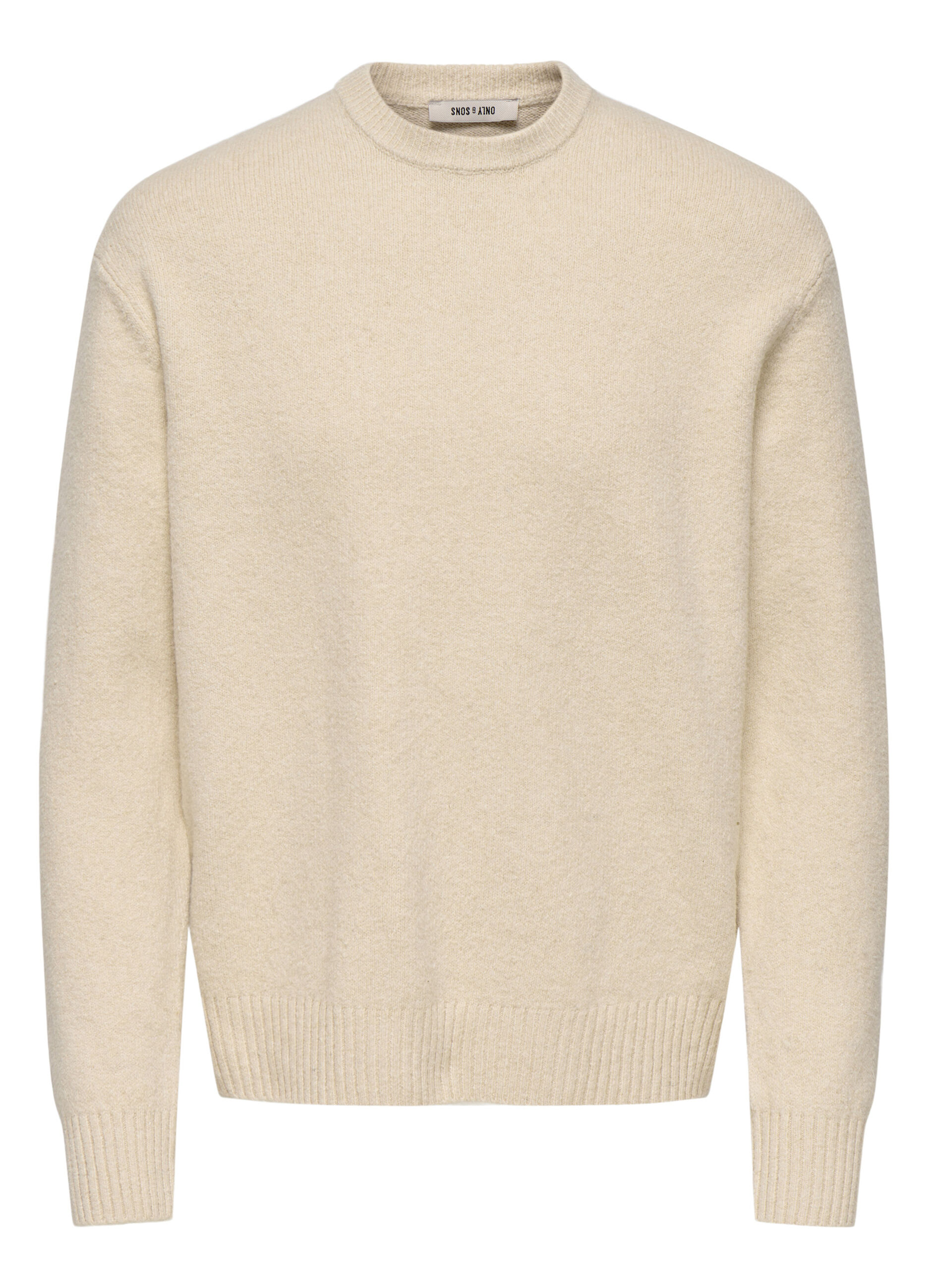 Maglione girocollo con profili a costine uomo_5