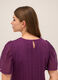 T-shirt in misto cotone lavorato donna_2