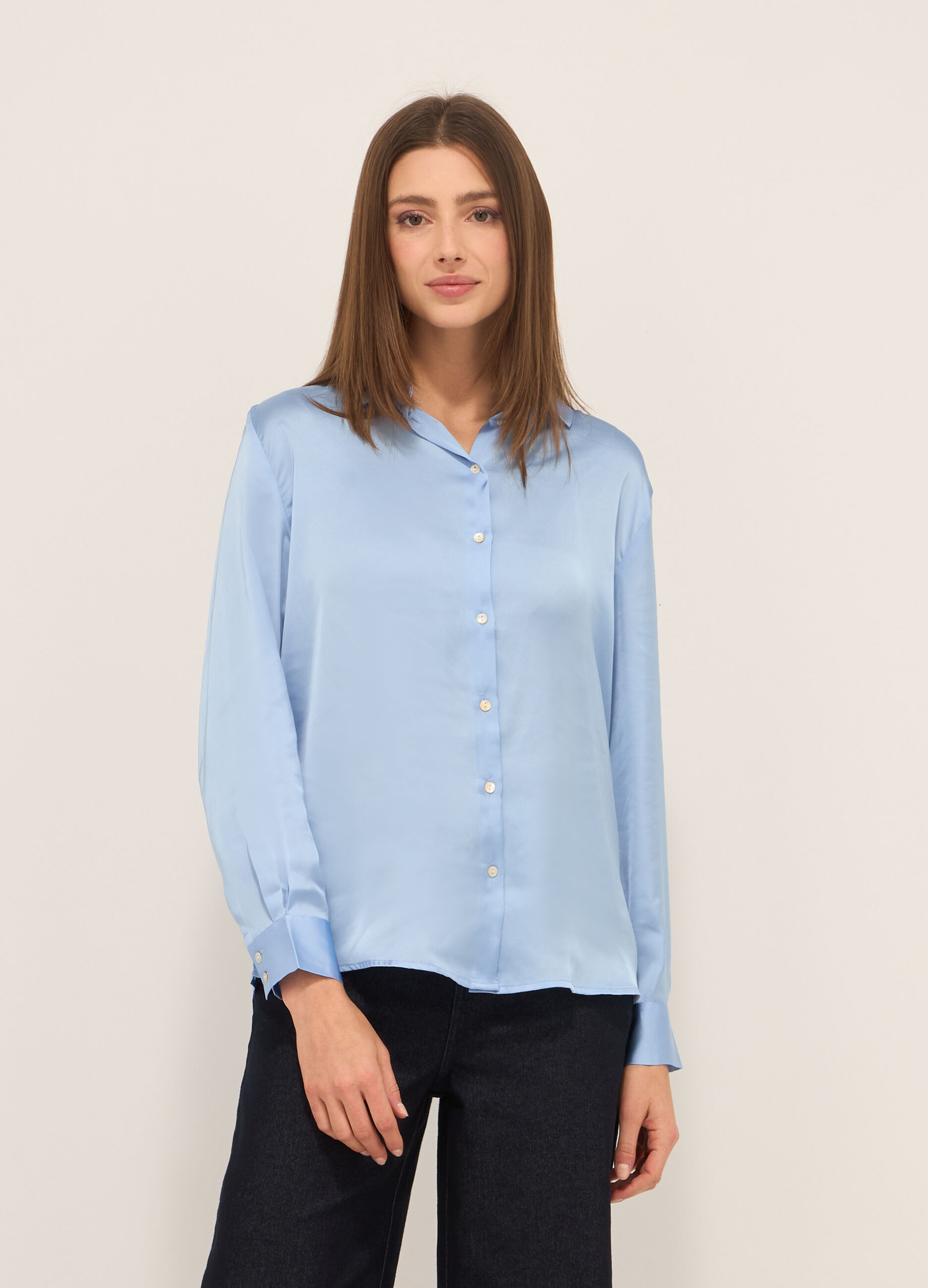 Camicia in raso donna_0