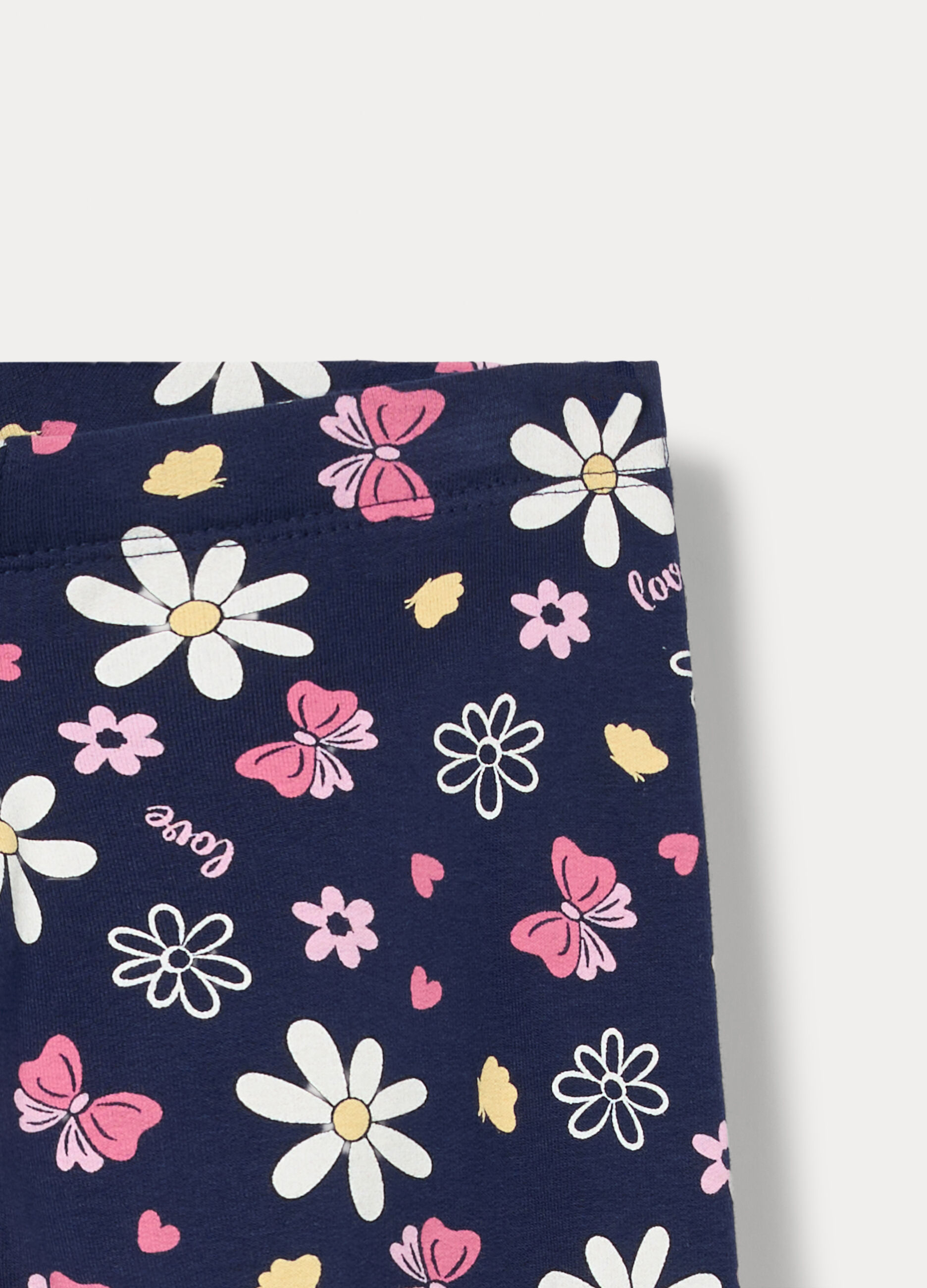 Leggings in french terry di cotone bambina_2