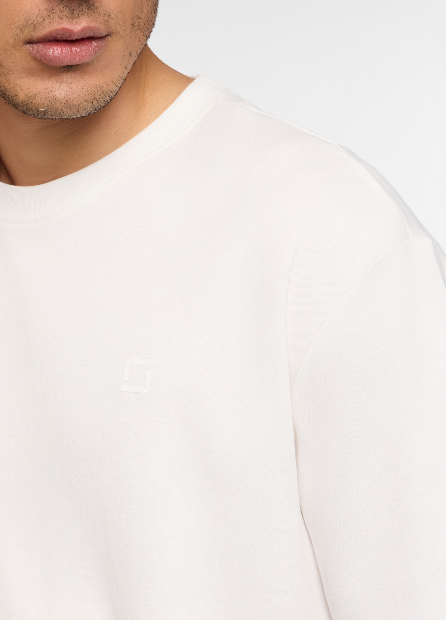 T-shirt girocollo oversize in cotone uomo_2