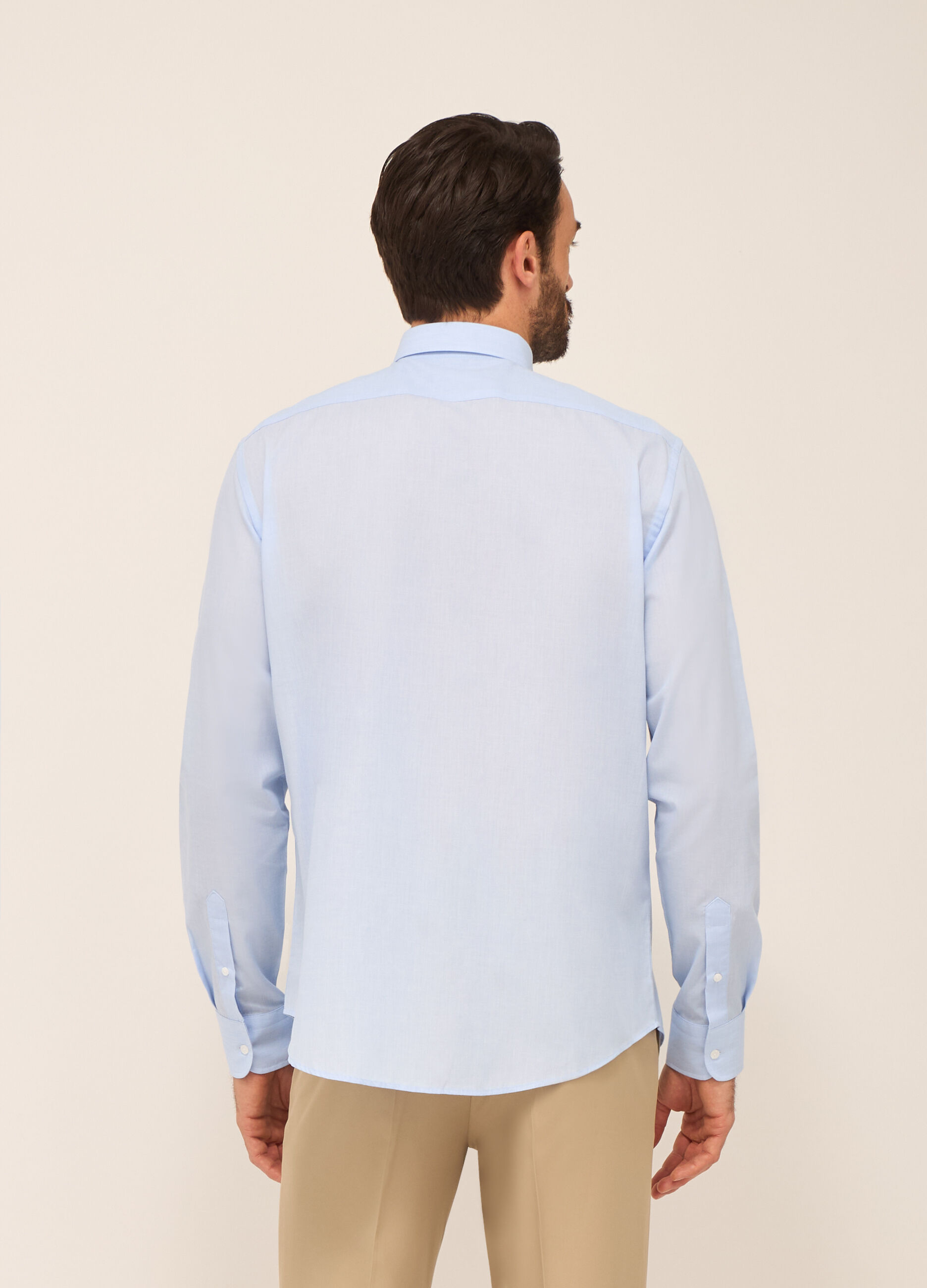 Camicia regular fit in misto cotone uomo_1