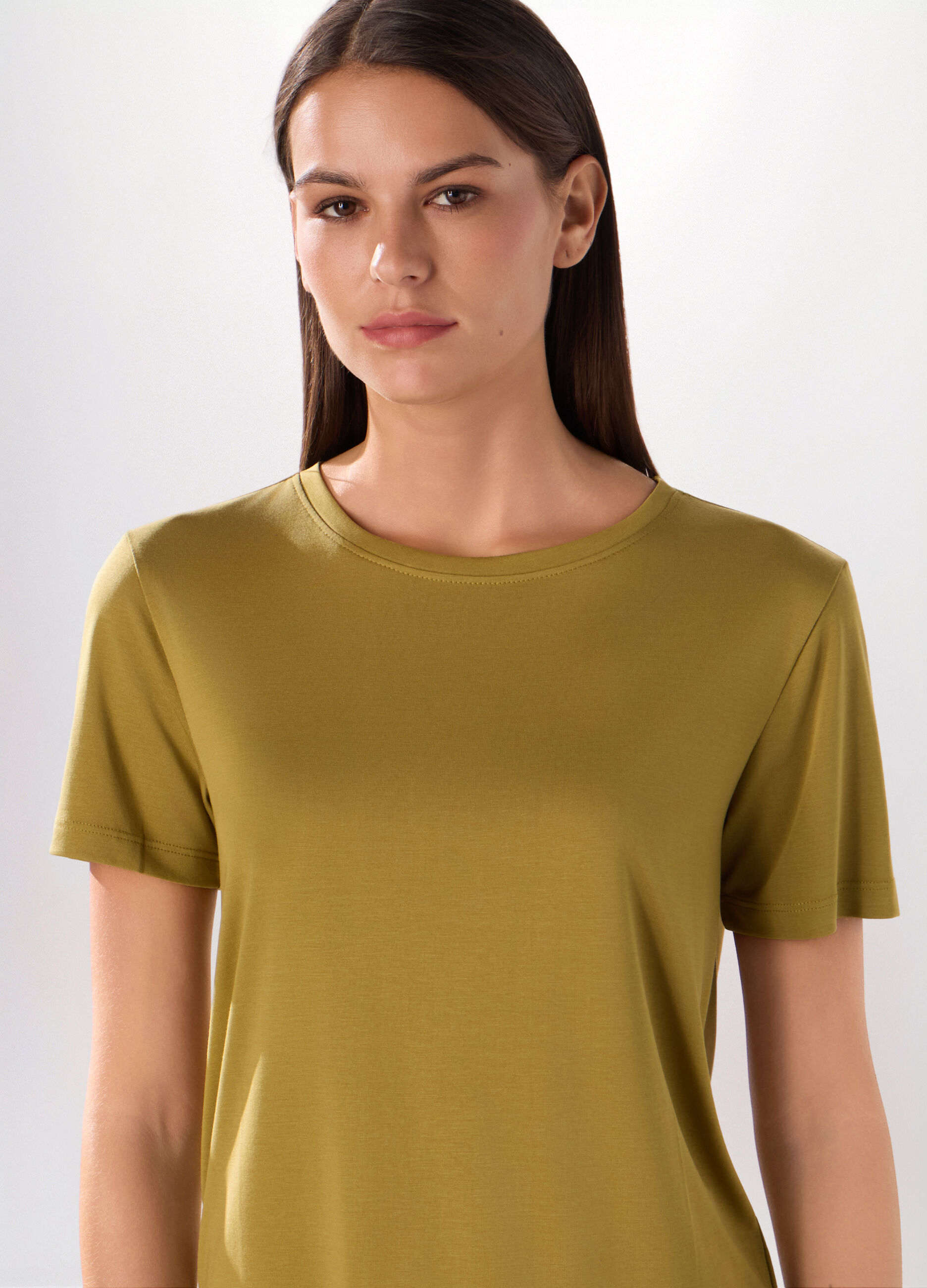T-shirt in jersey di misto modal donna_2