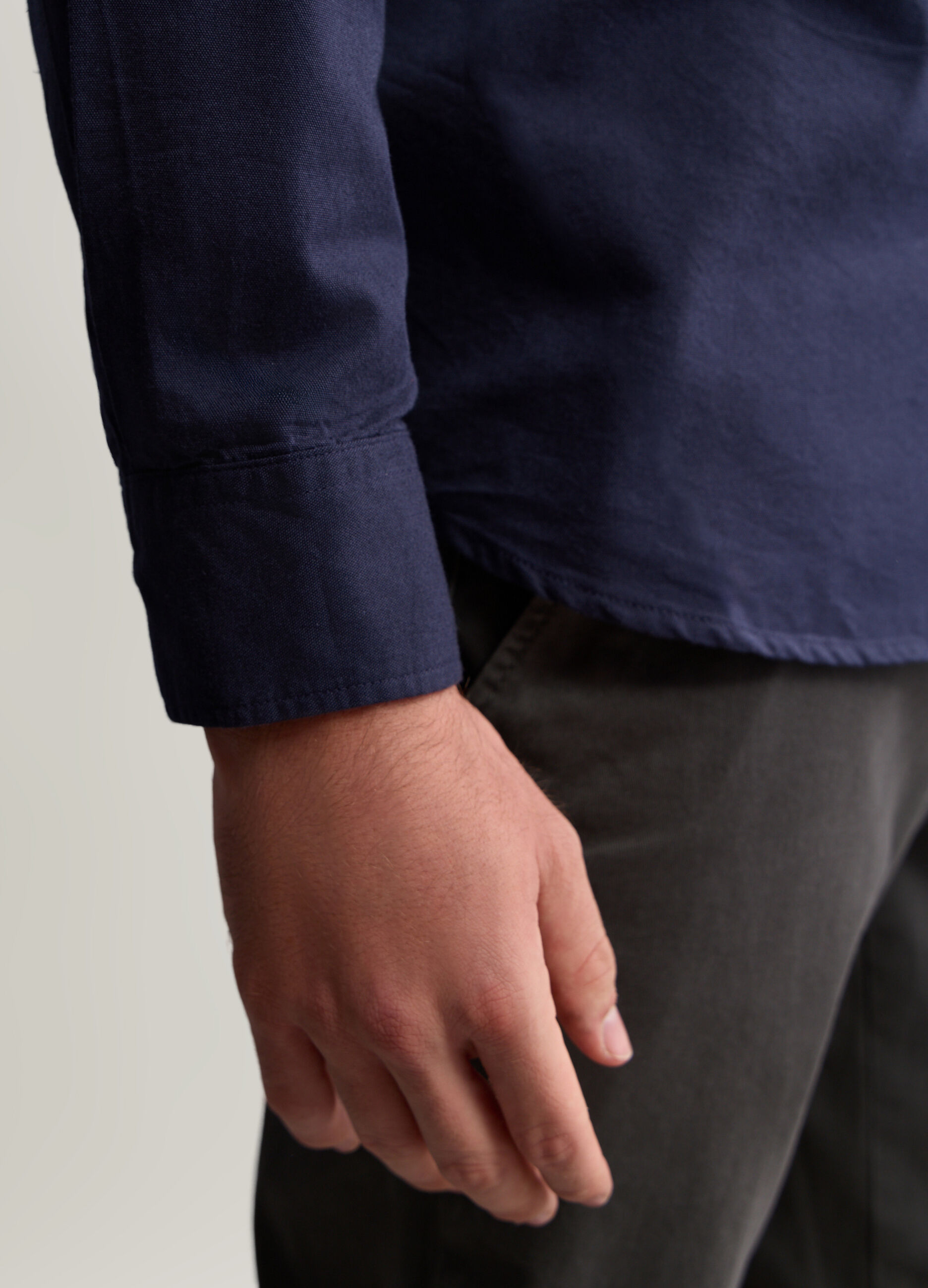 Camicia regular fit in cotone e viscosa uomo_2