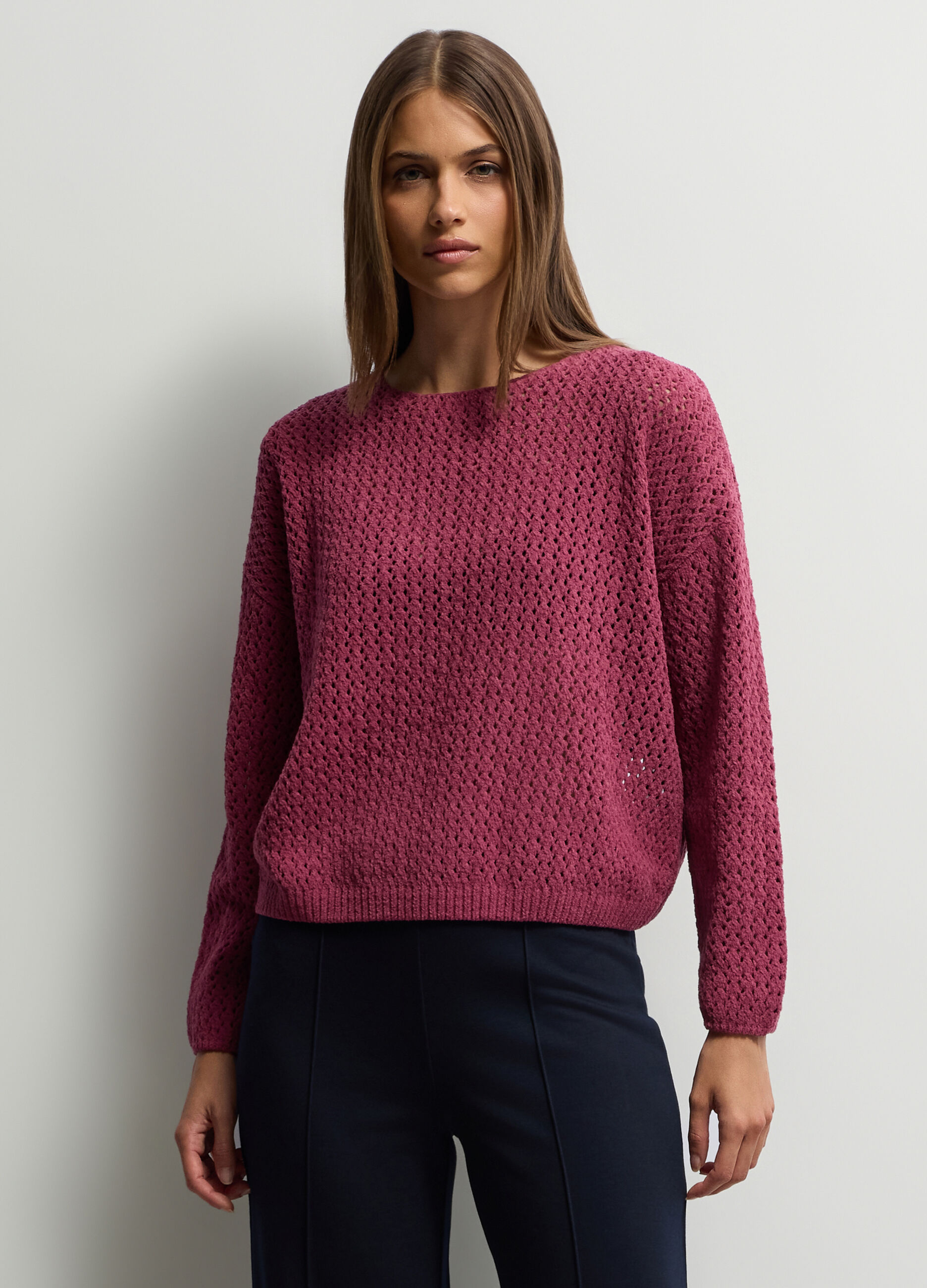 Maglione girocollo operato donna_0