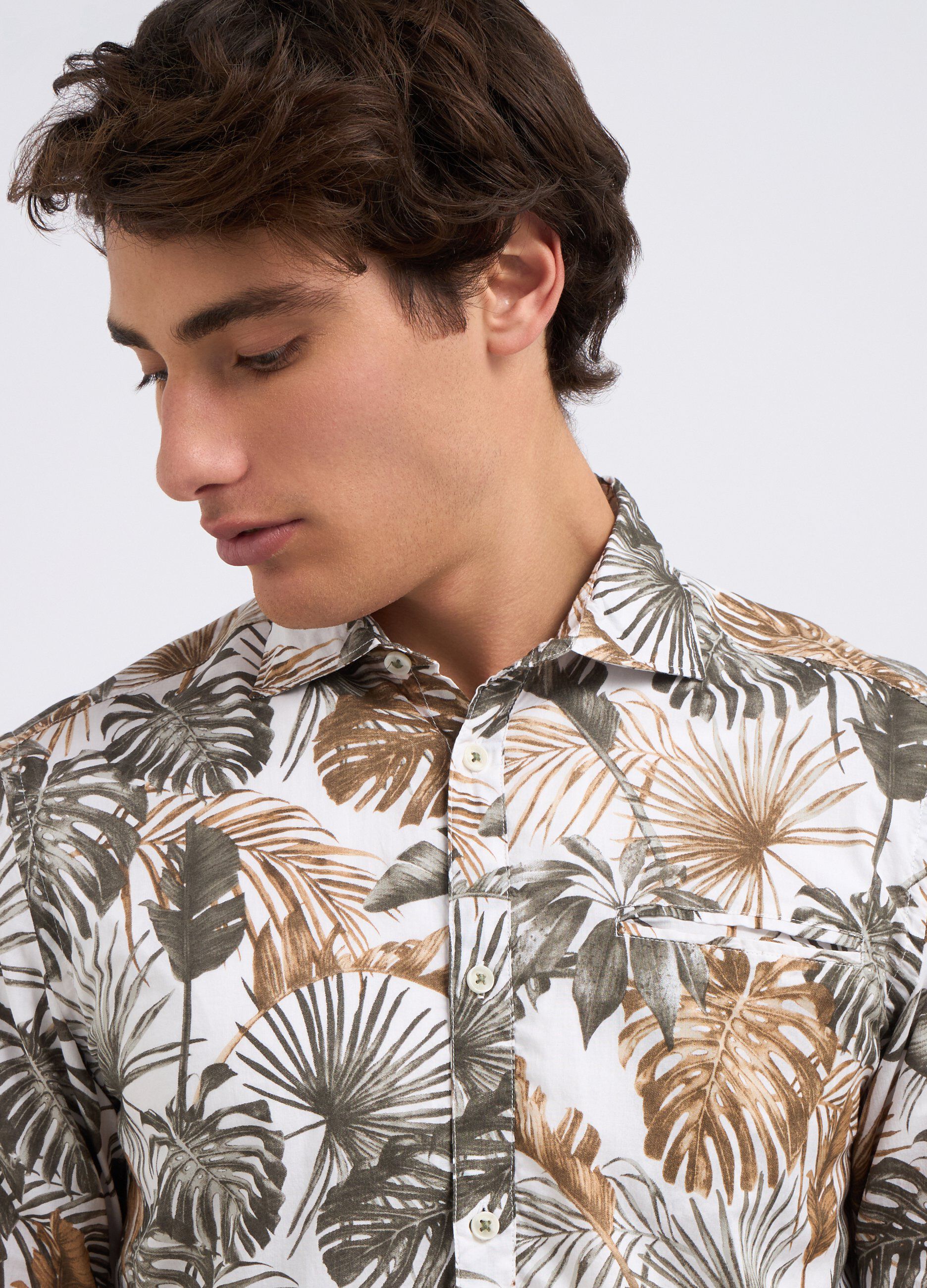 Camicia in puro cotone a maniche lunghe uomo_2
