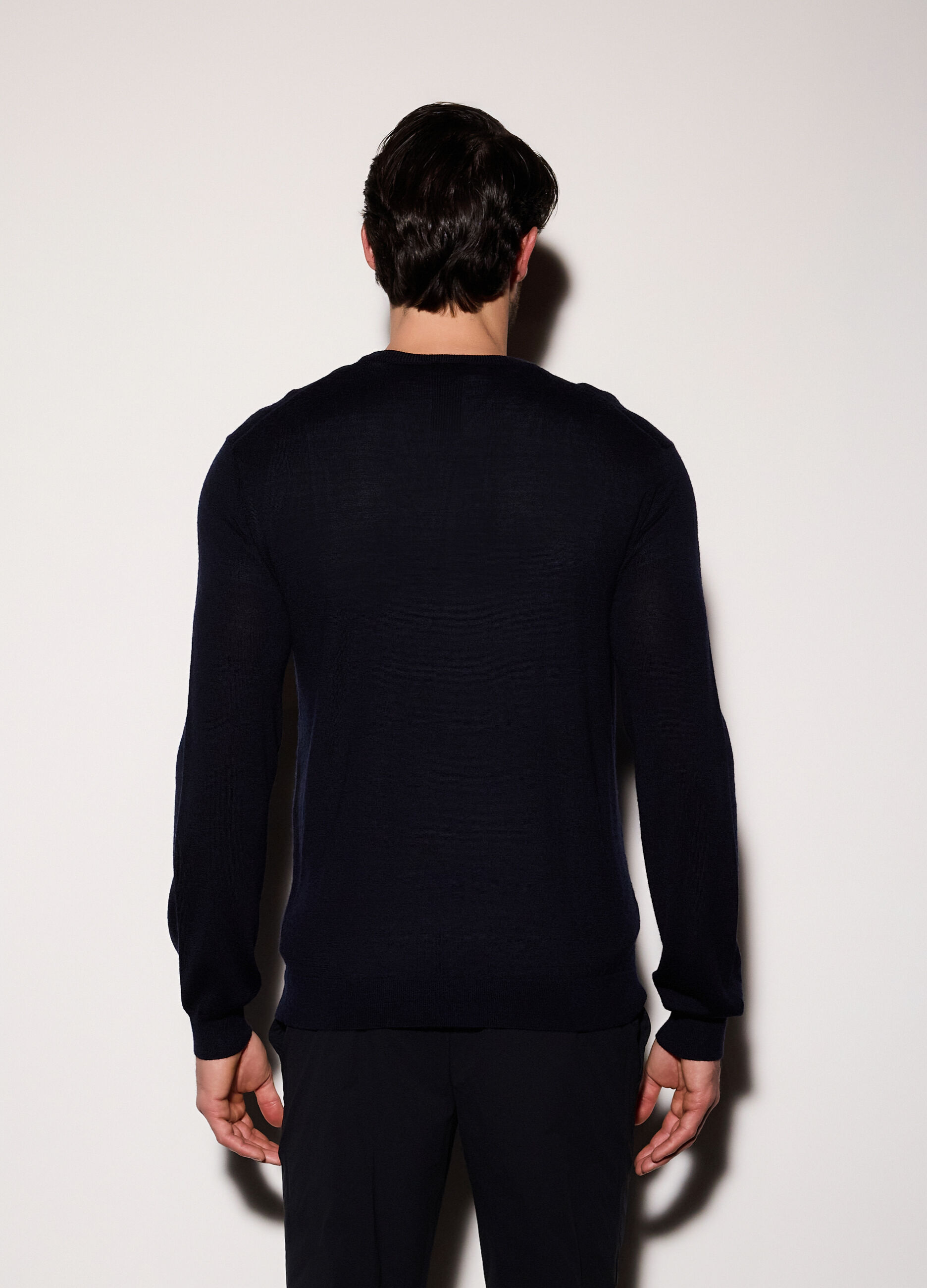 Maglione girocollo in lana merino uomo_1