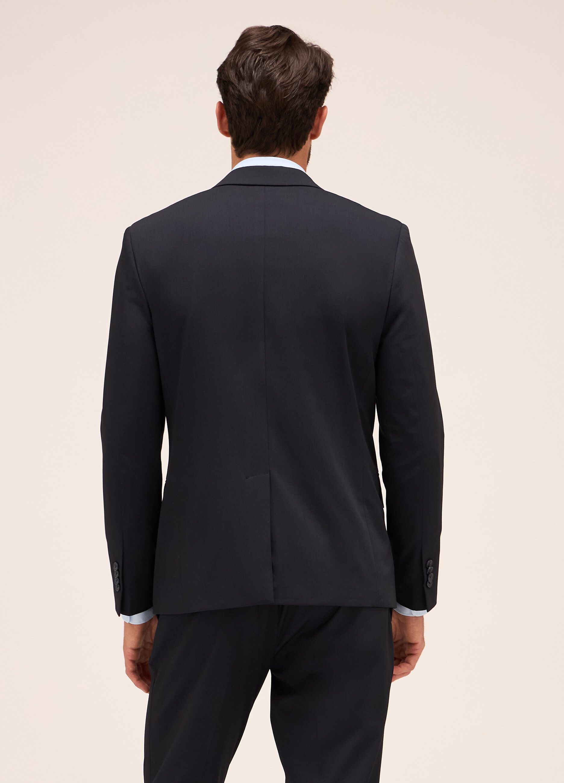 Blazer a due bottoni in tessuto stretch uomo_1