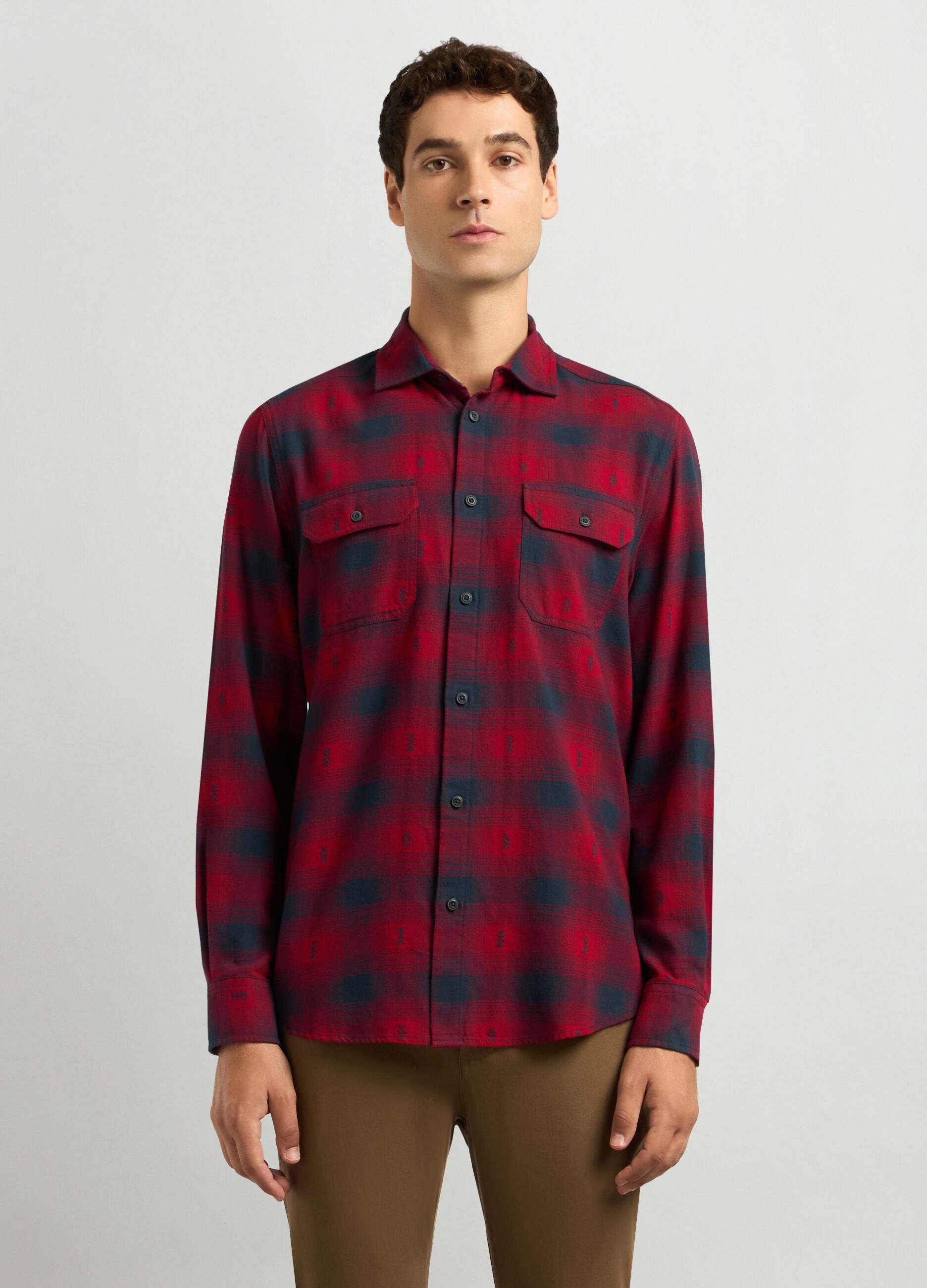 Overshirt in puro cotone uomo