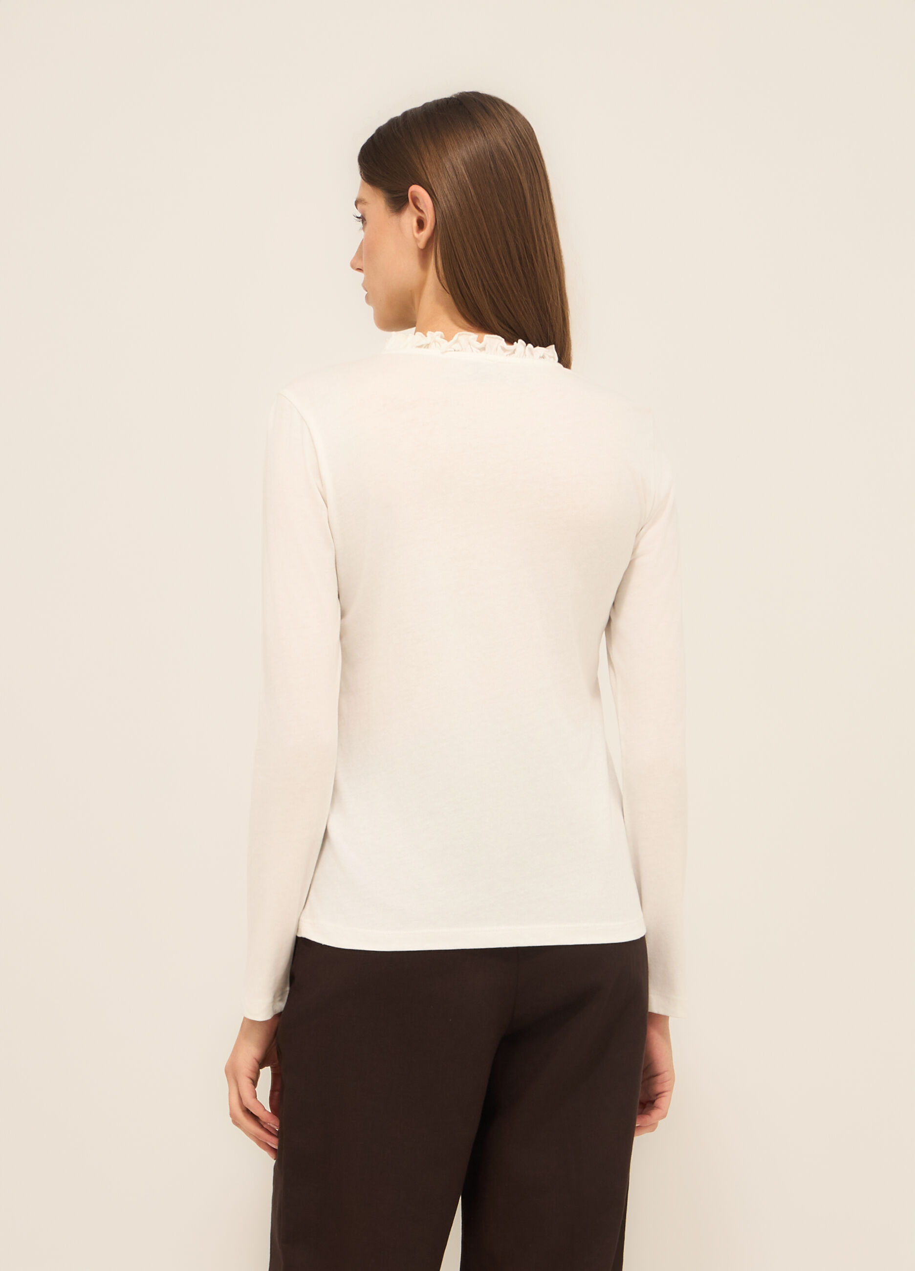 T-shirt in jersey di puro cotone donna_1
