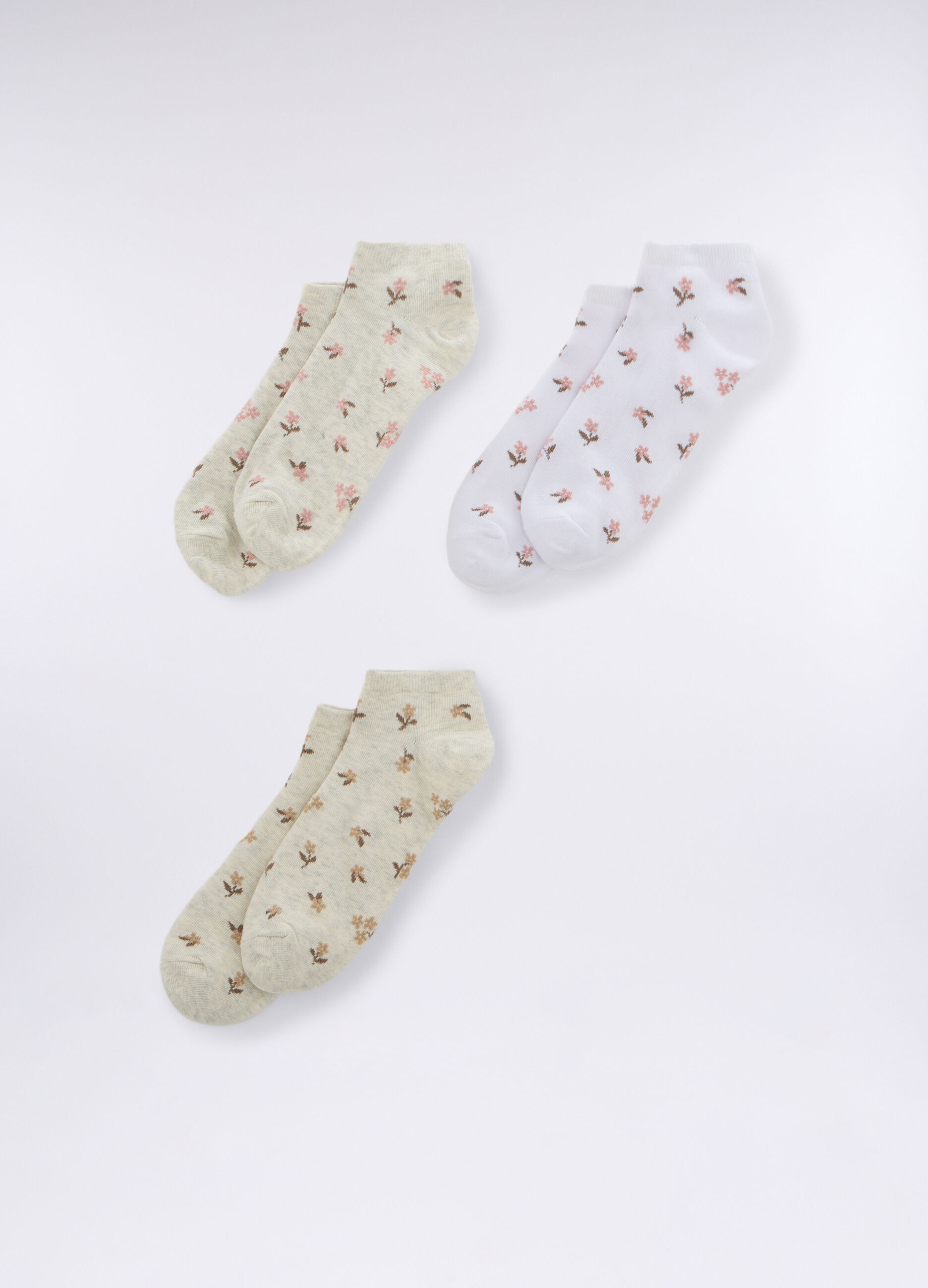 Pack 3 calze corte in cotone stretch donna_0