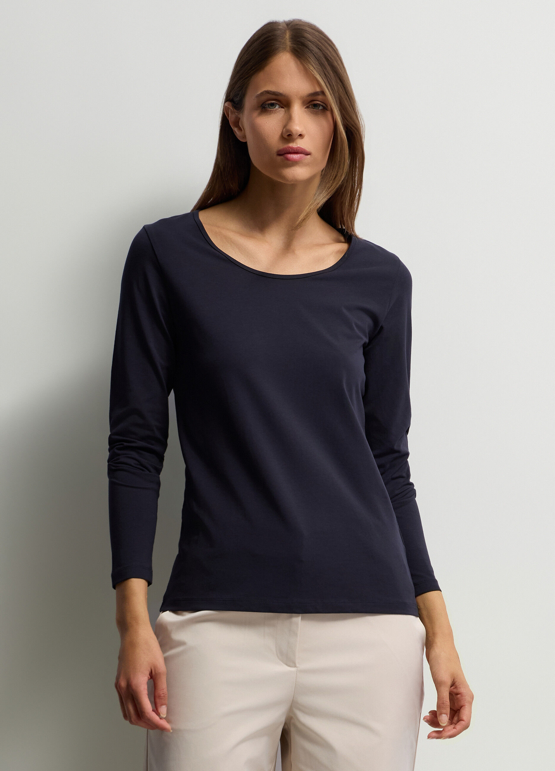 T-shirt girocollo donna_0