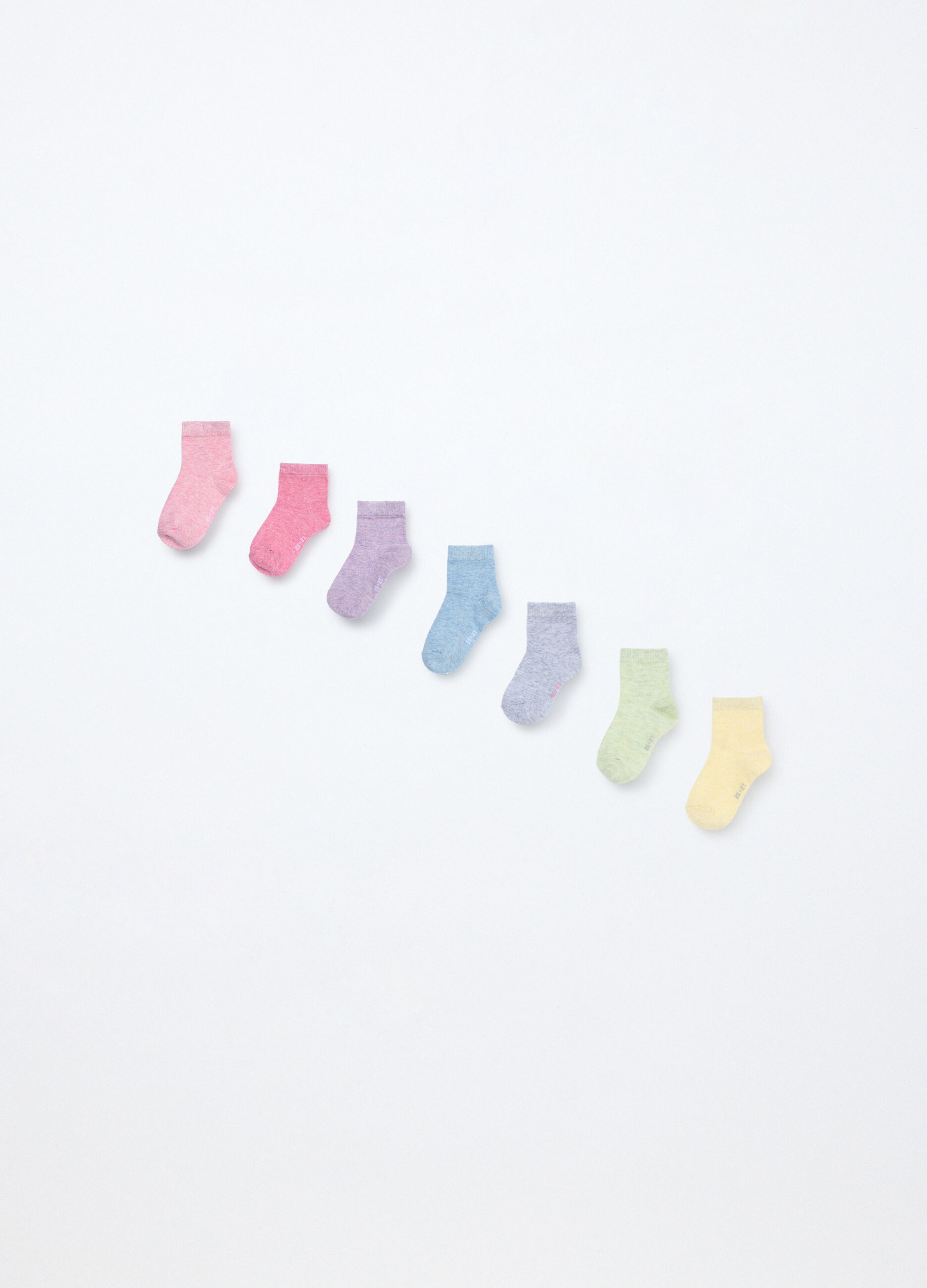Pack 7 calze corte misto cotone bambina_1