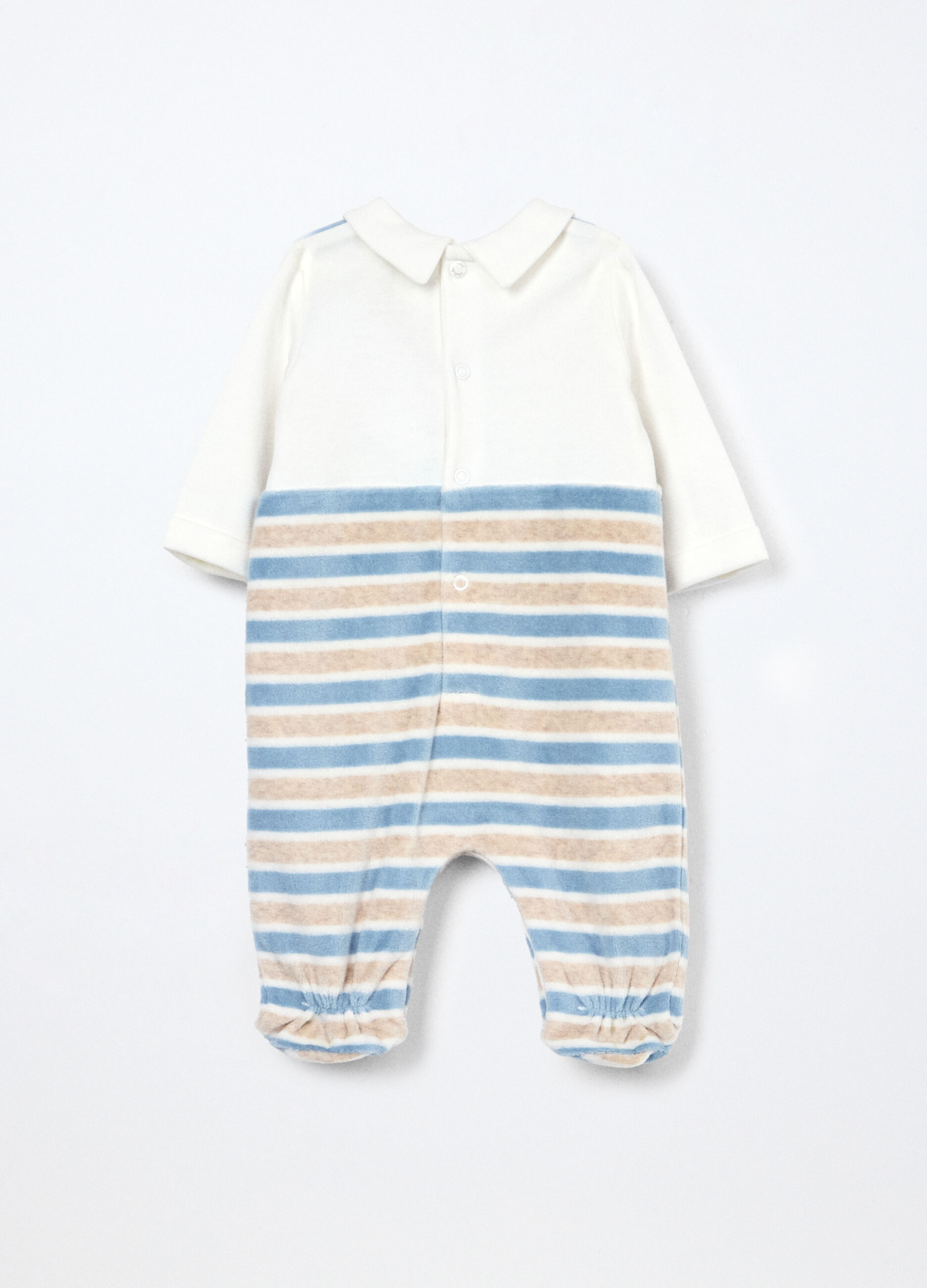 Tutina in misto cotone velour neonato_1