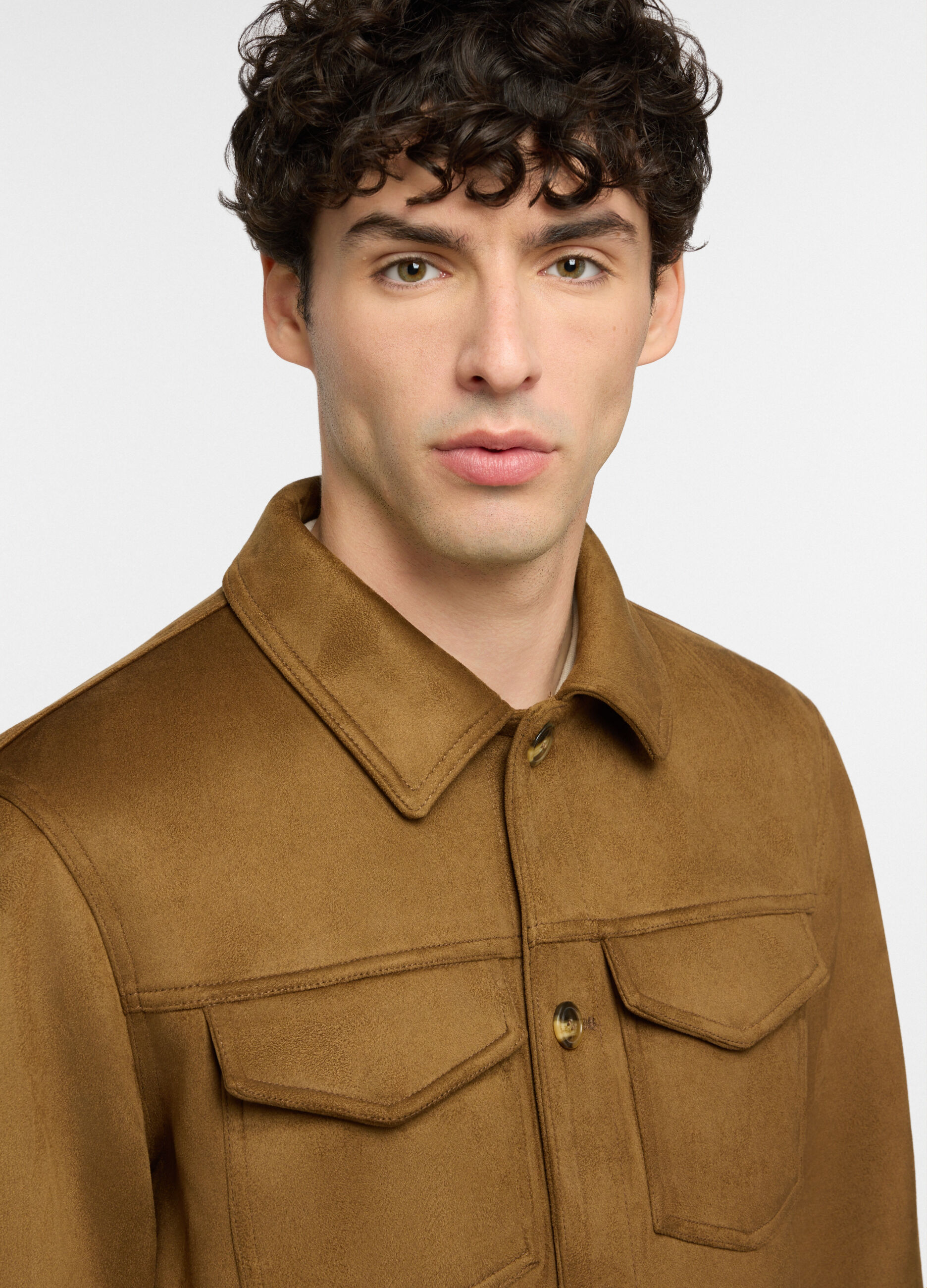 Giacca in ecopelle scamosciata uomo_1