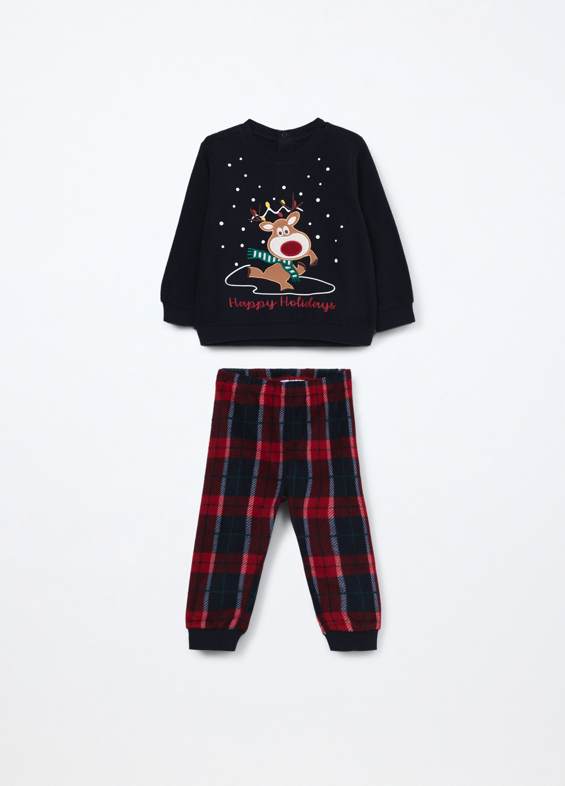 Set pigiama lungo in pile neonato_0