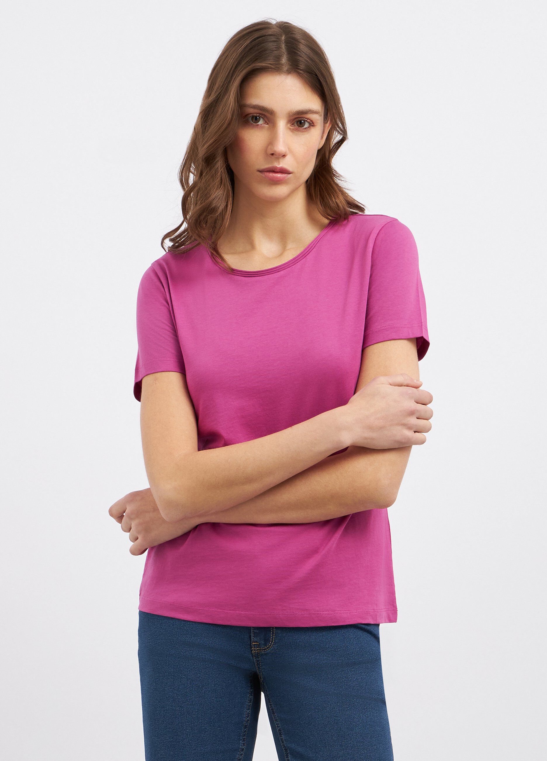 T-shirt in puro cotone donna_0