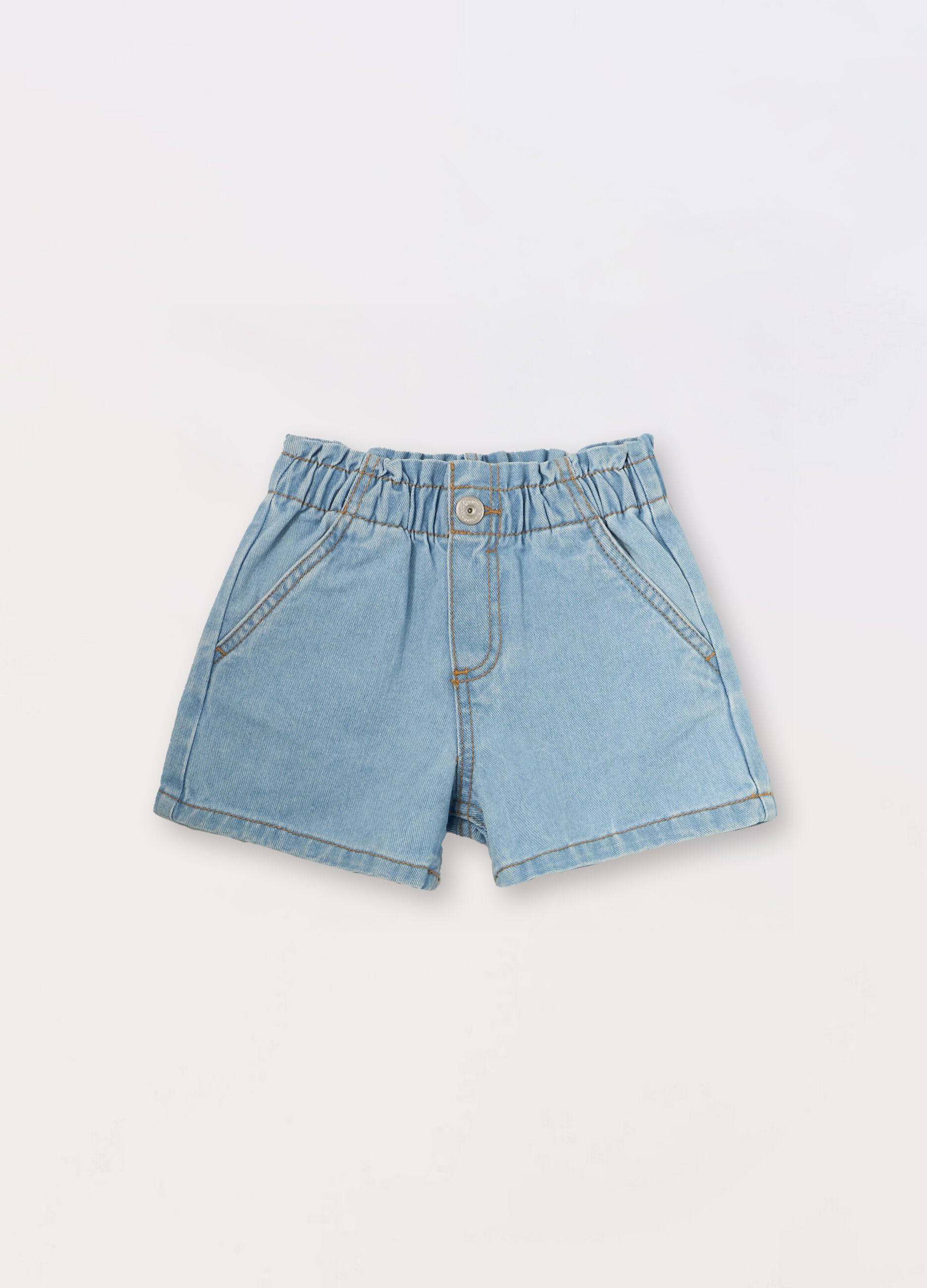 Shorts in denim di puro cotone bambina