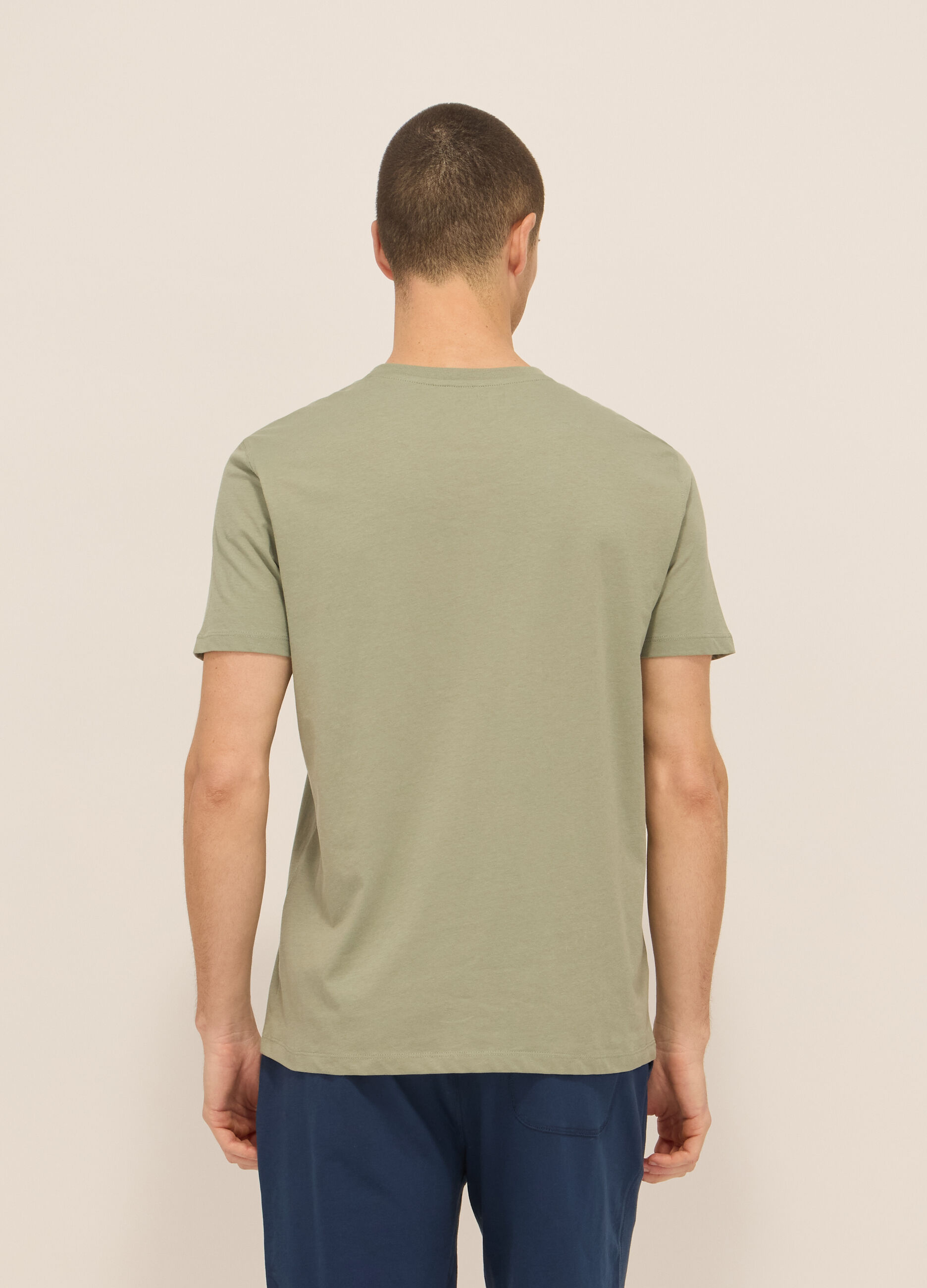 T-shirt girocollo in jersey di cotone uomo_1