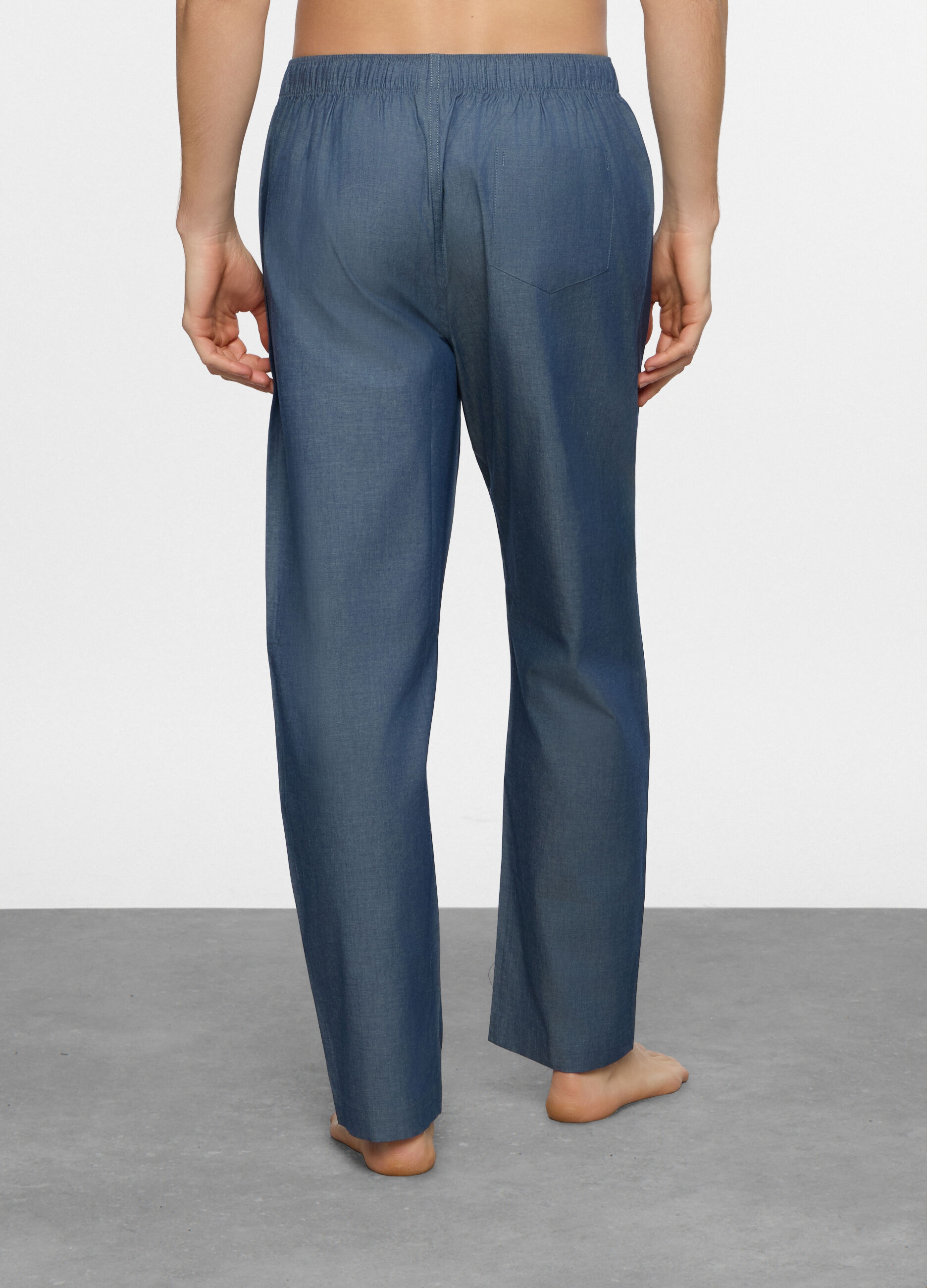 Pantalone pigiama in tela di cotone uomo_1