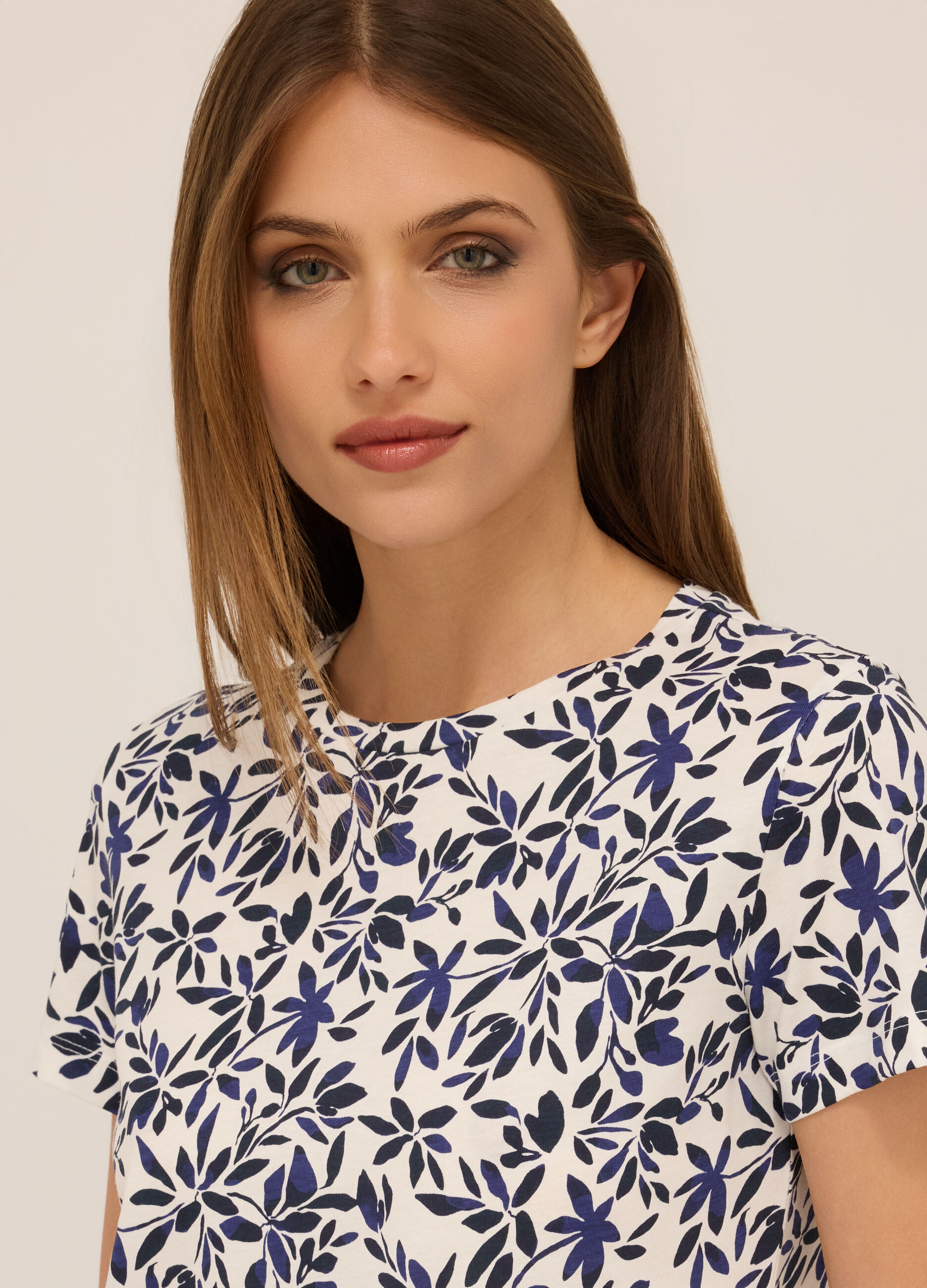T-shirt in jersey di puro cotone donna_2