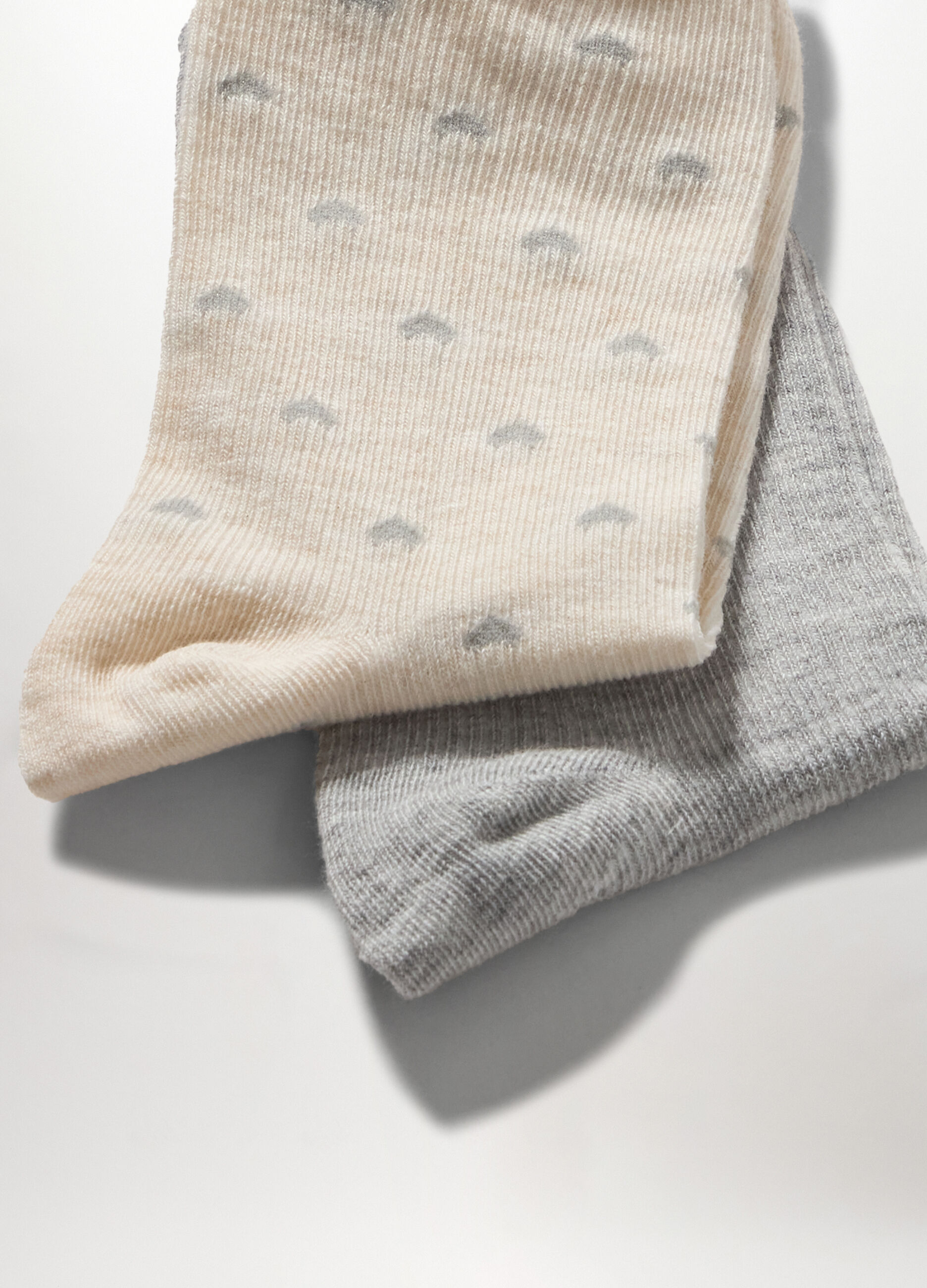 Pack 2 calze corte in misto cotone donna_1