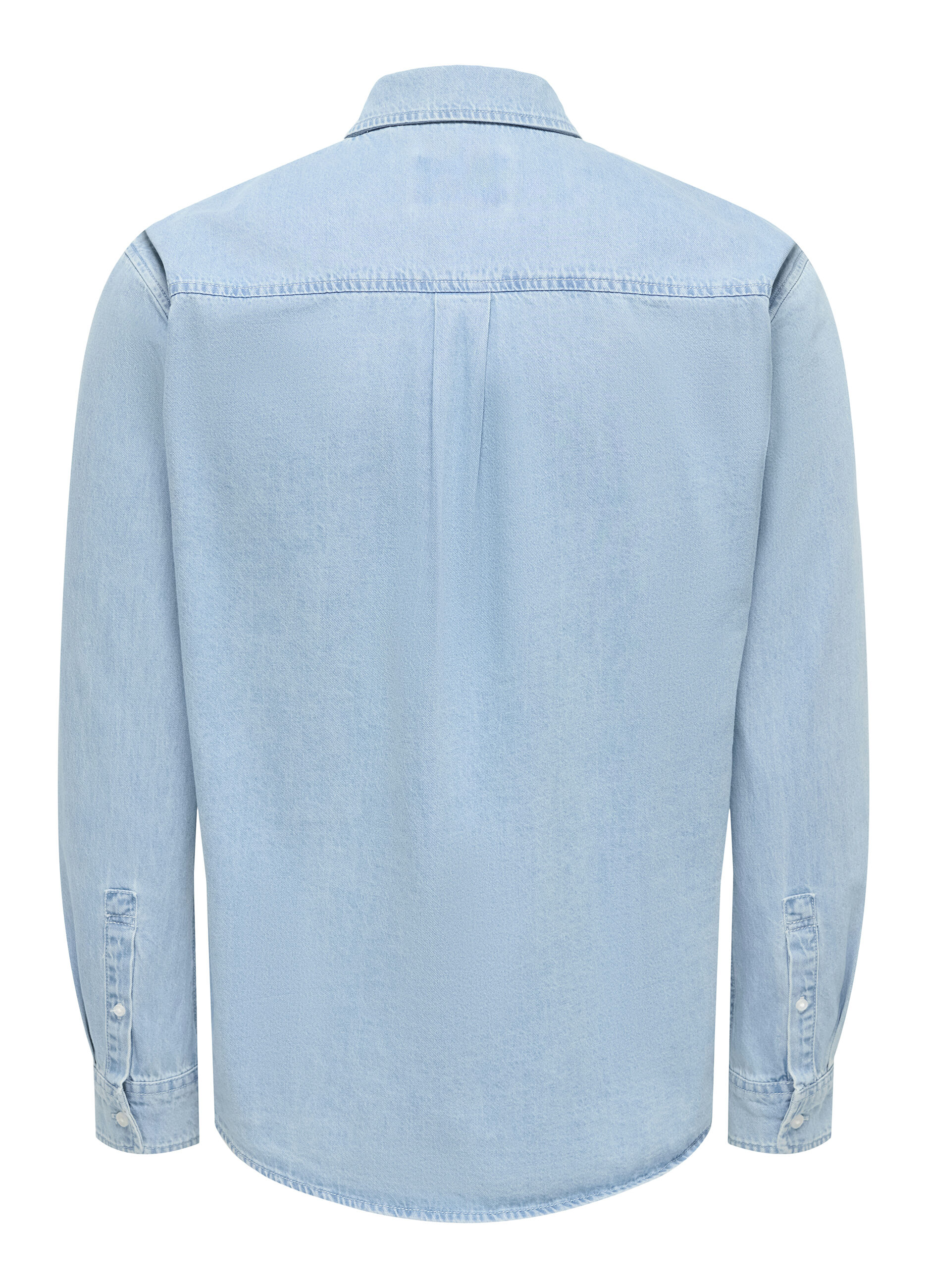 Camicia in denim colletto button-down uomo_6