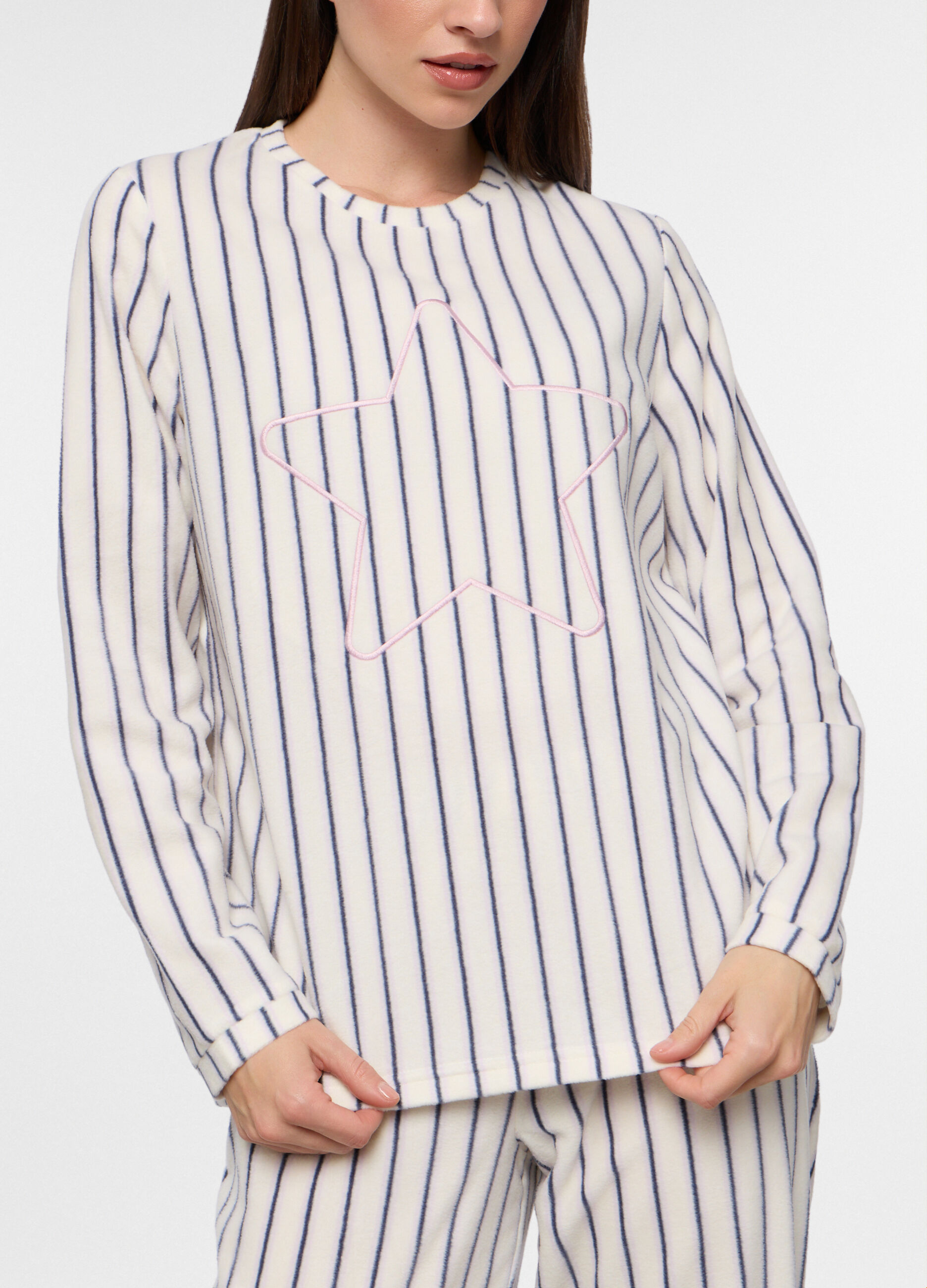 Set pigiama lungo in pile donna _2