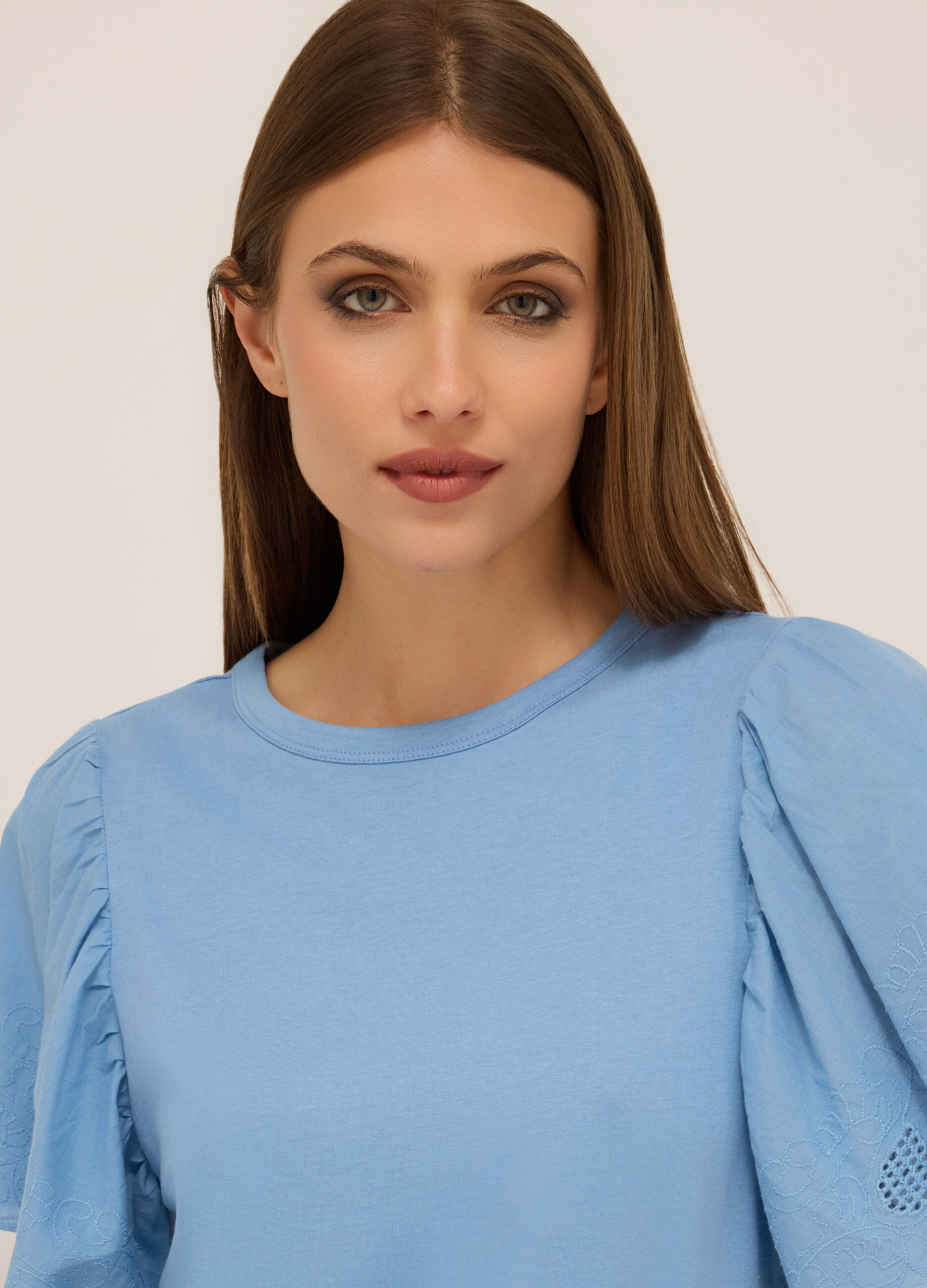 T-shirt in jersey di puro cotone donna_2