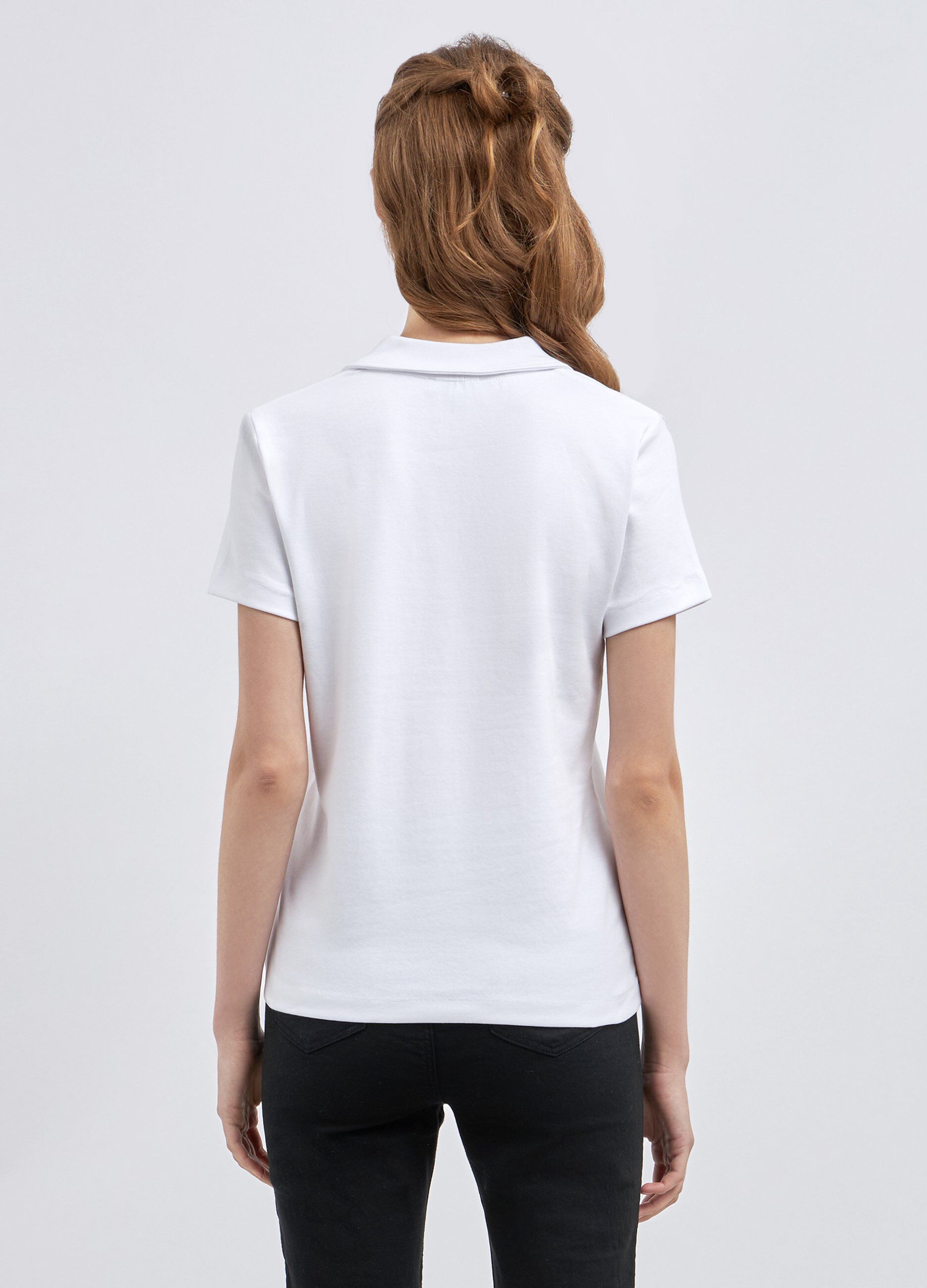Polo in jersey di cotone stretch donna_1