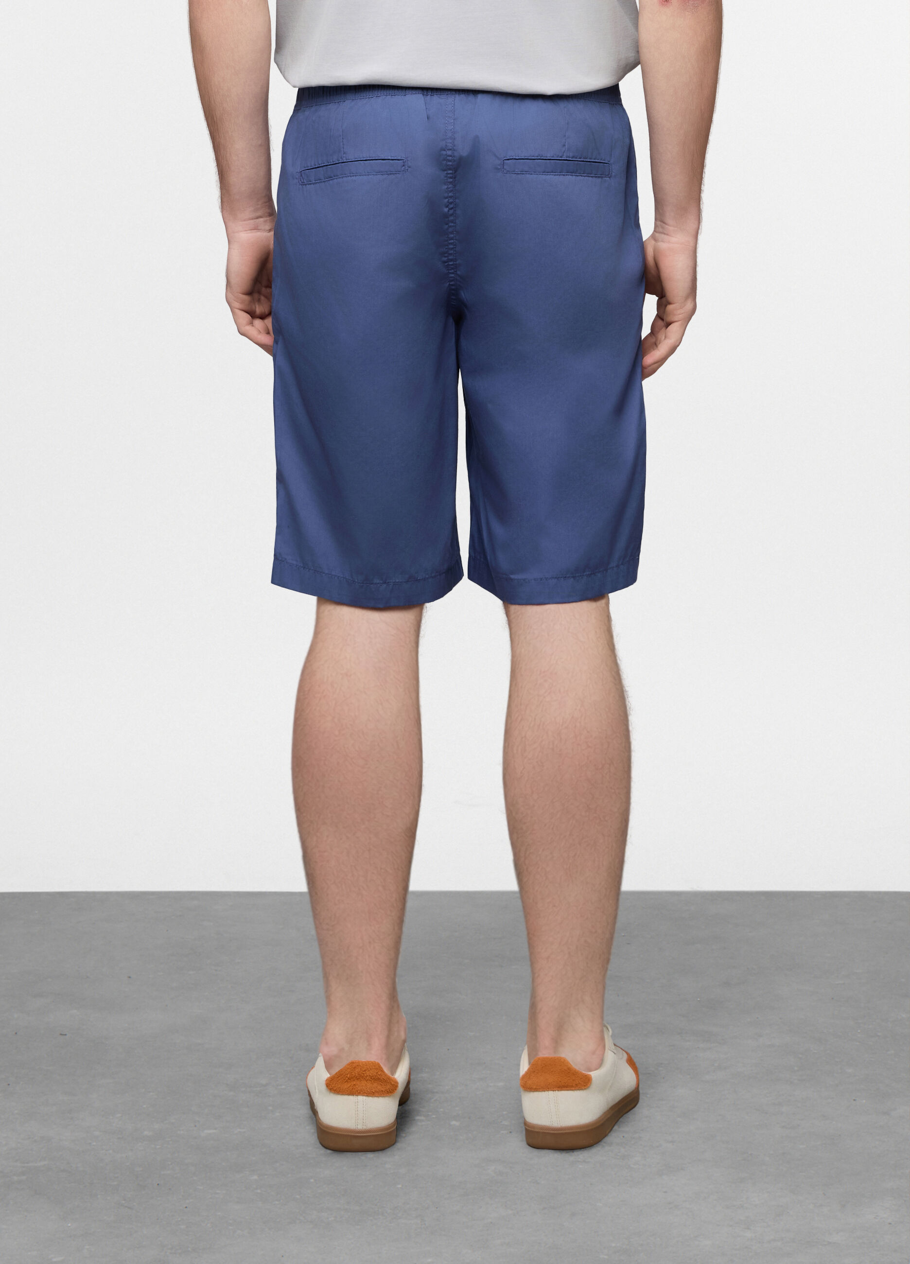 Bermuda chino in popeline misto cotone uomo_1