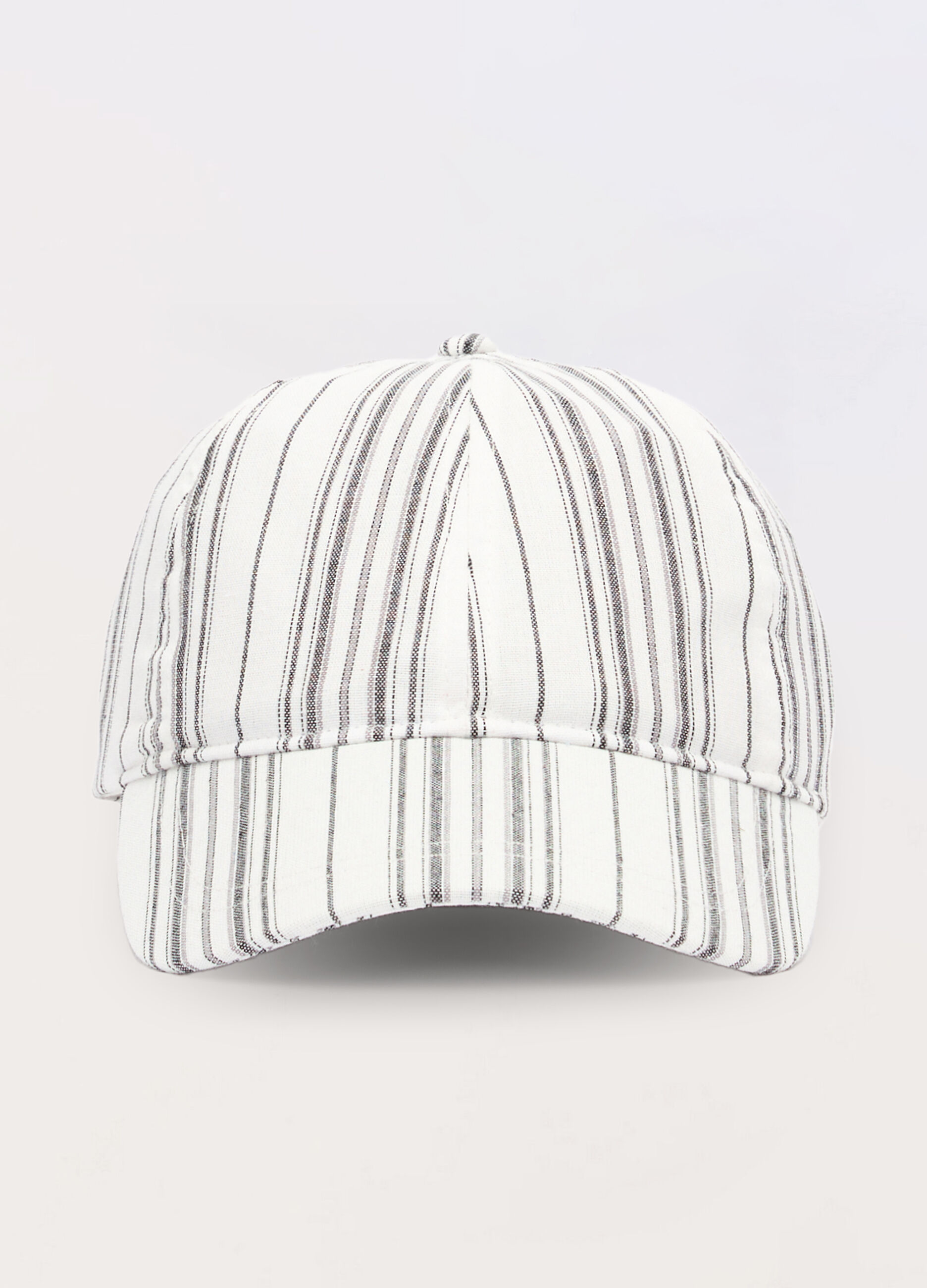 Cappello baseball in misto cotone a righe uomo