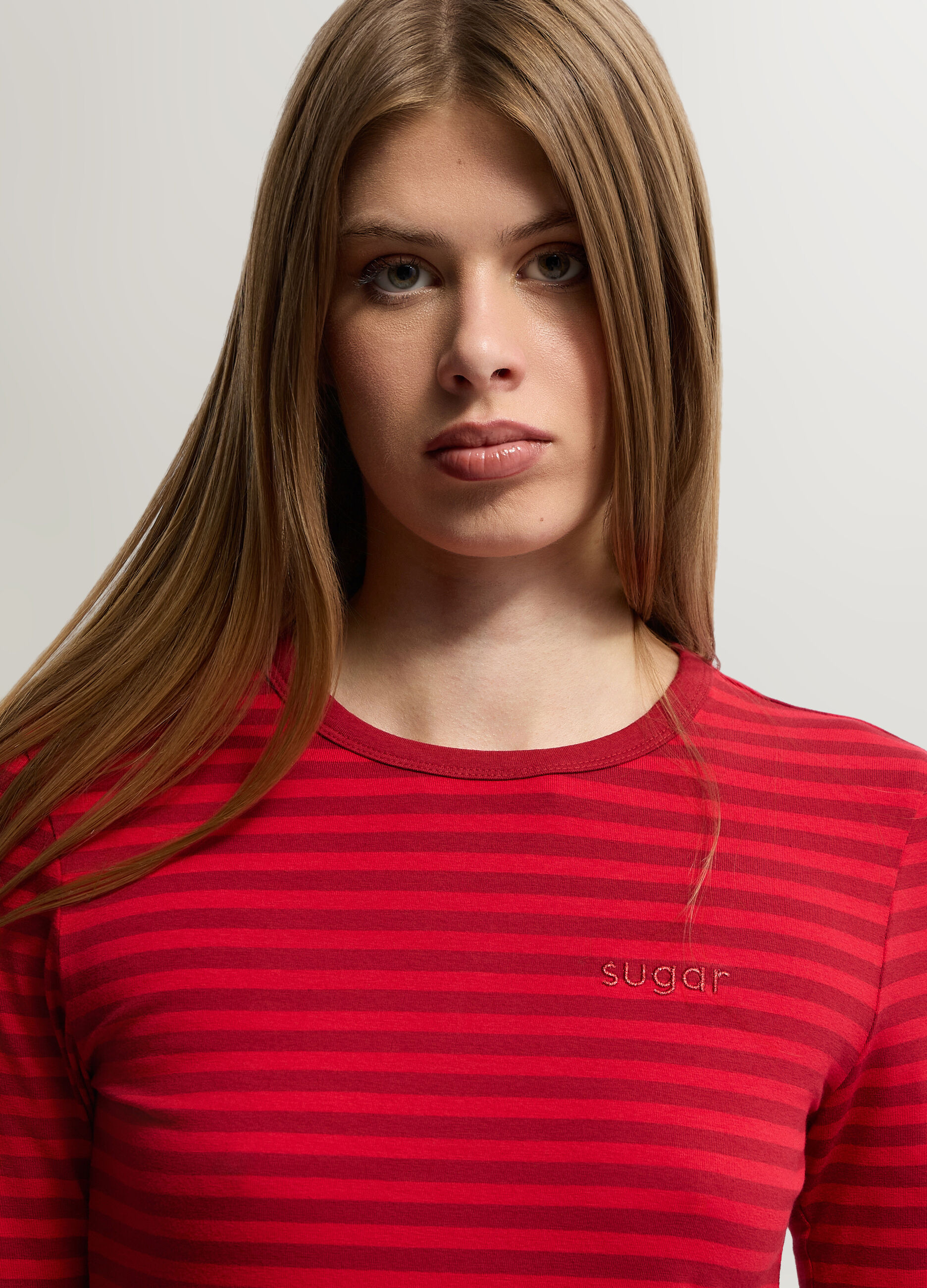 T-shirt girocollo stretch donna_2