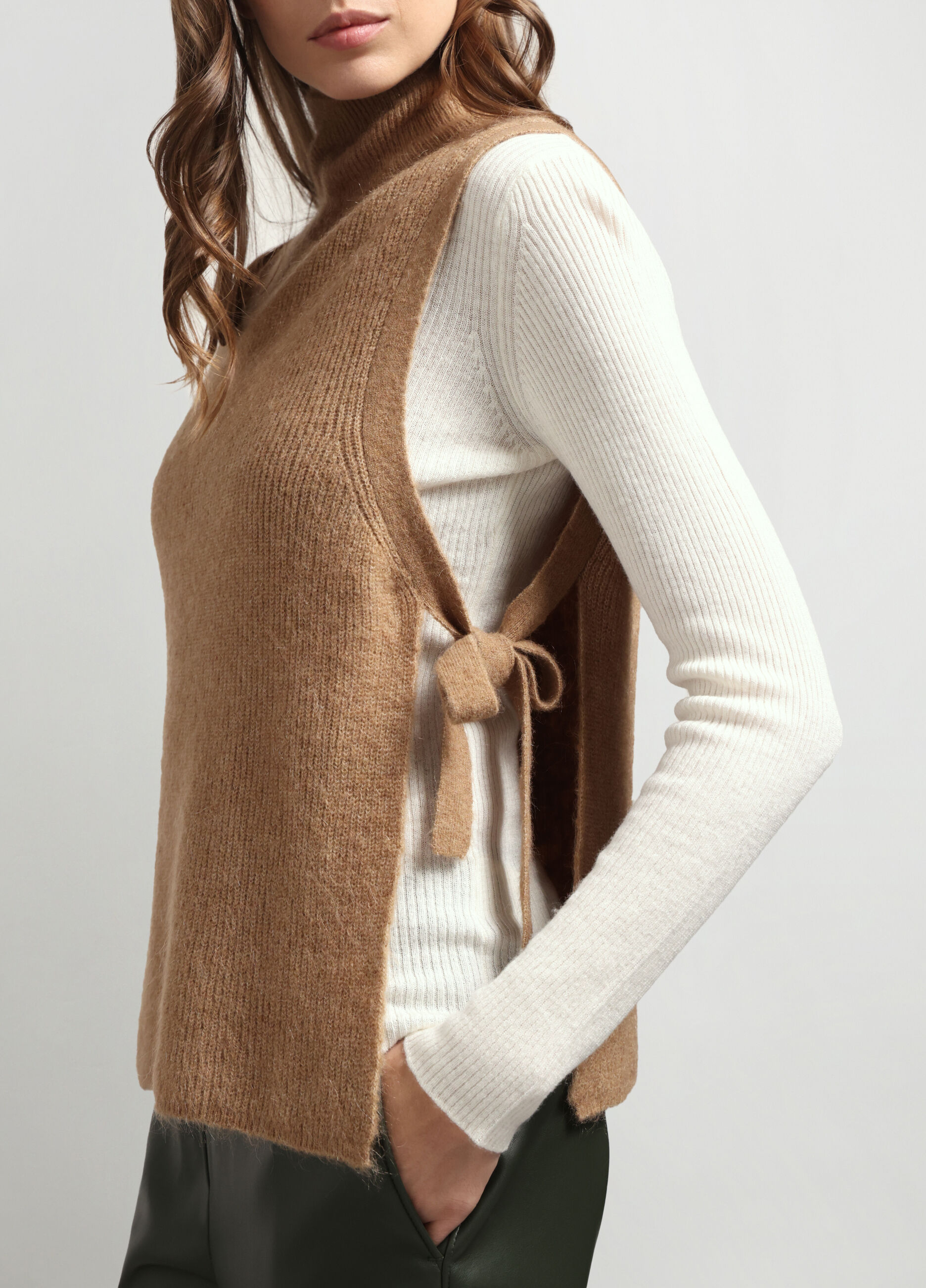 Gilet misto lana mohair donna_2