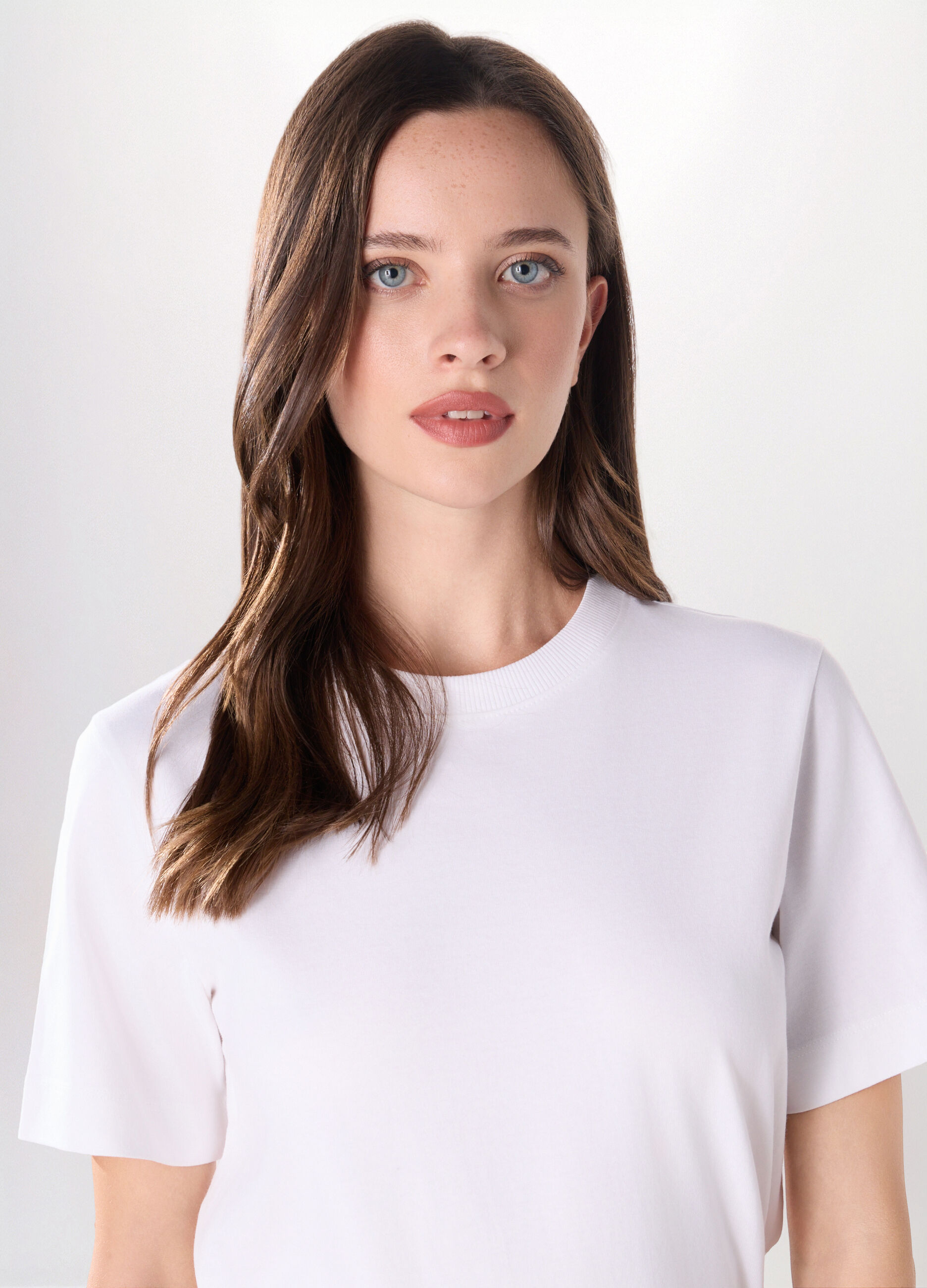T-shirt in jersey di puro cotone donna_2