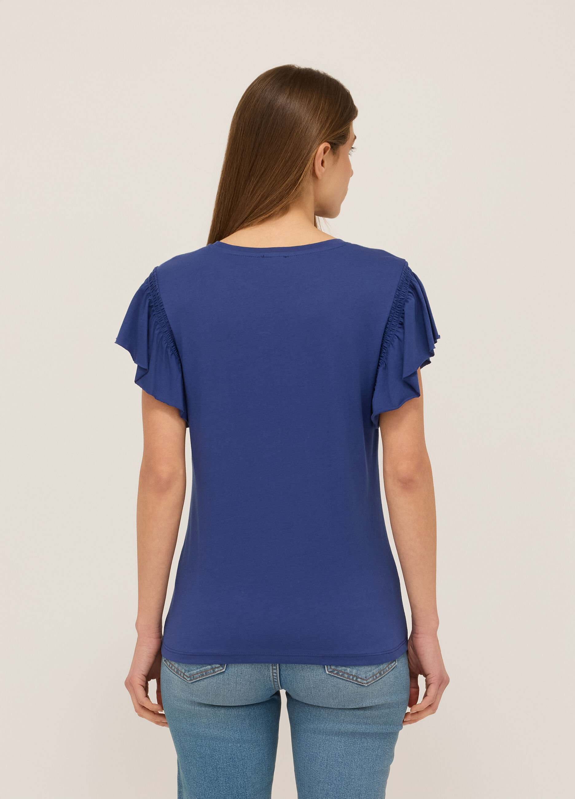 T-shirt in jersey di puro cotone donna_1