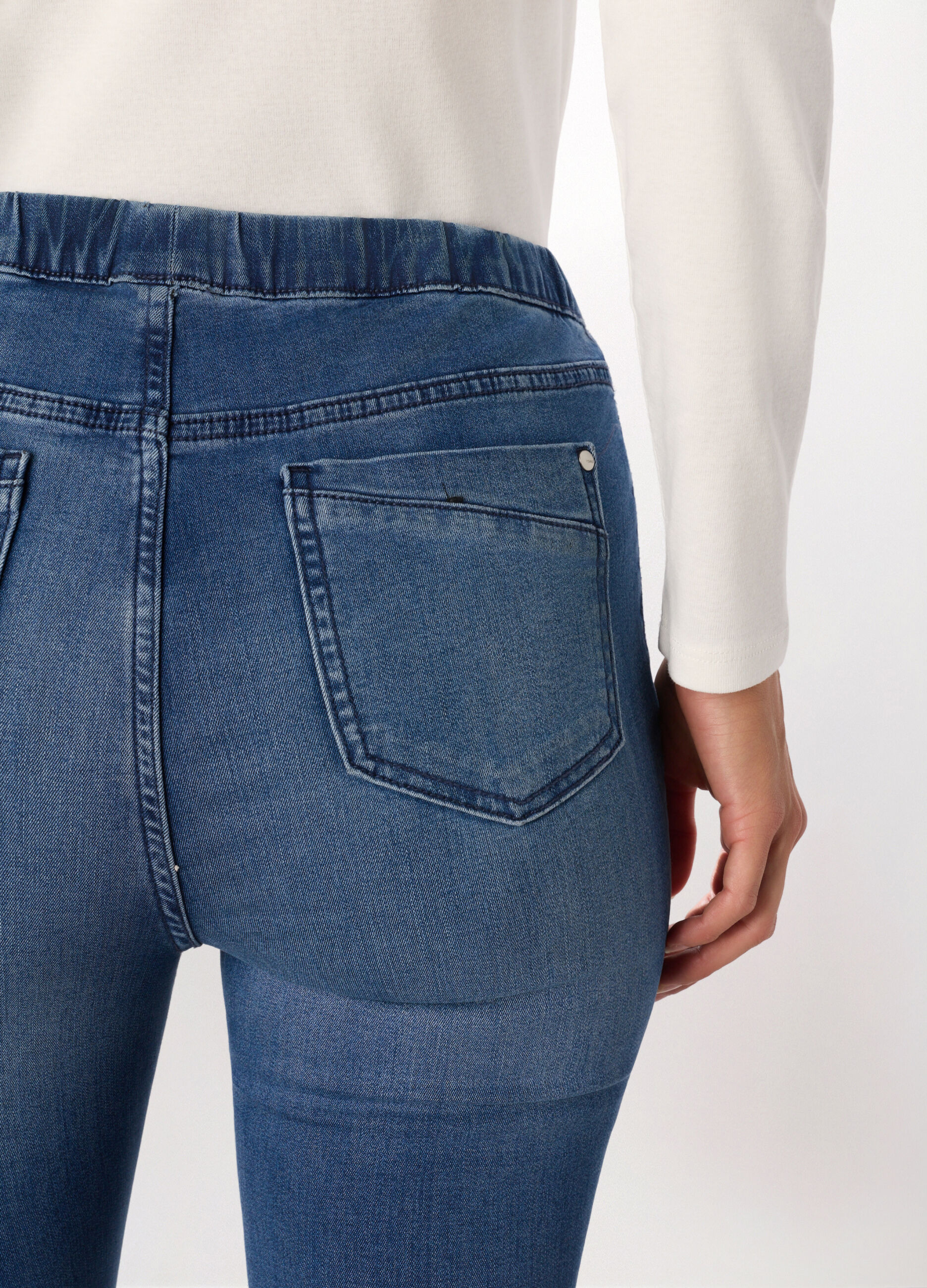 Jeggings in denim misto cotone stretch donna_2