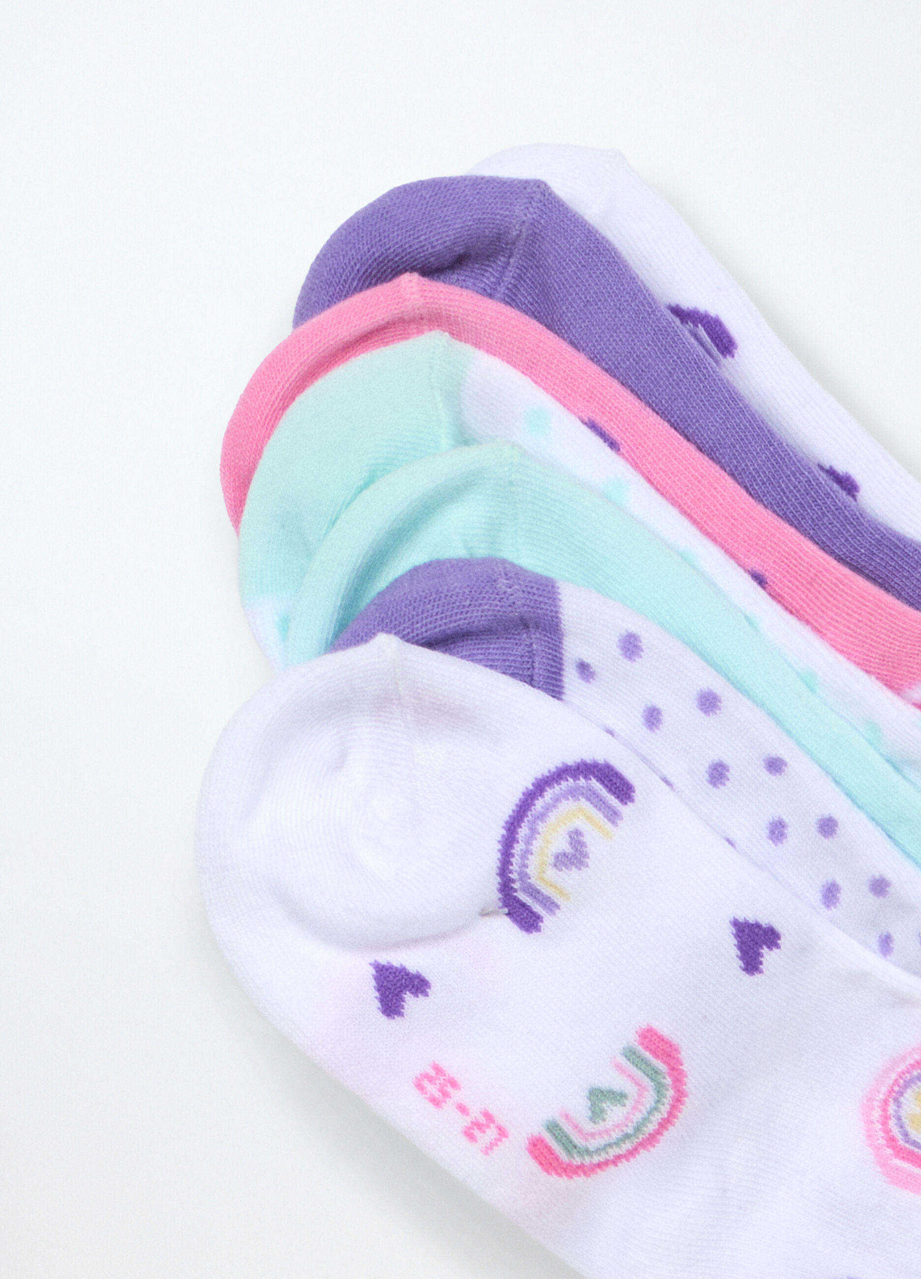 Pack 7 calze corte misto cotone bambina_2