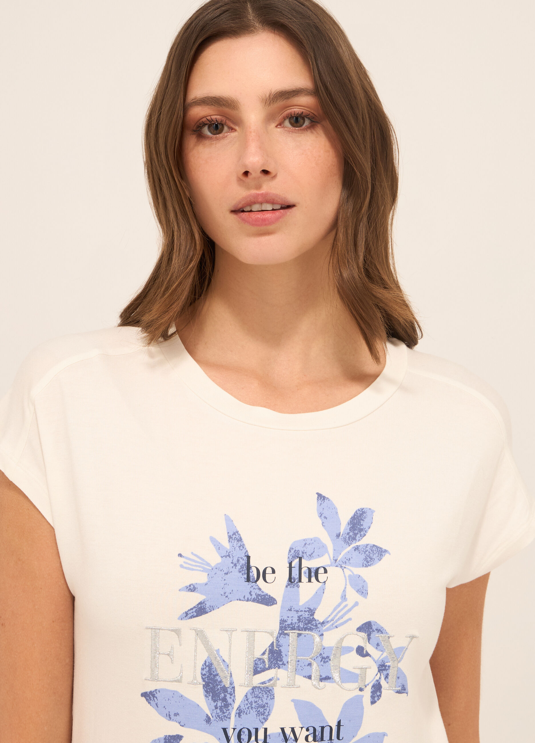 T-shirt in viscosa stretch donna_2