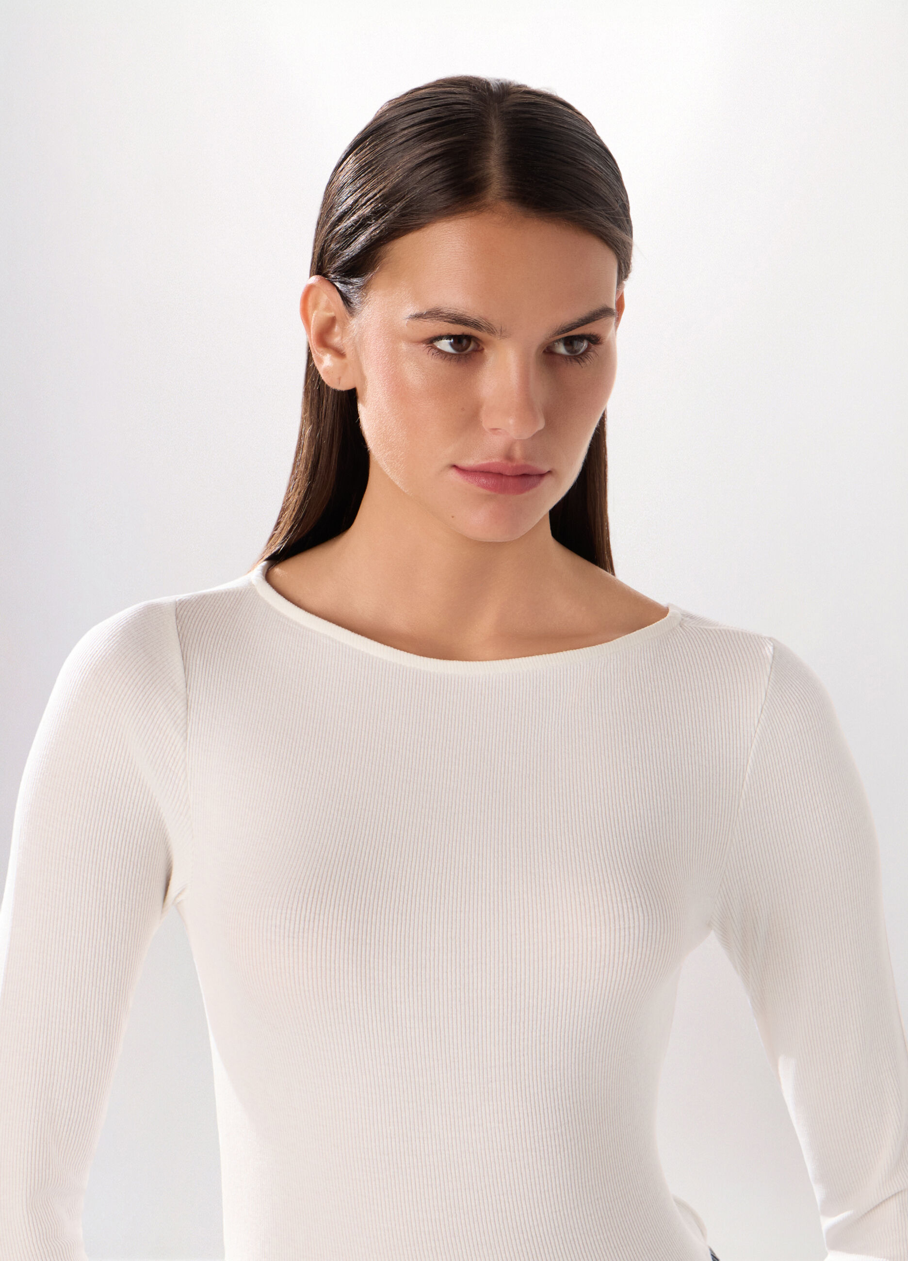 Body in costina di viscosa stretch donna_2